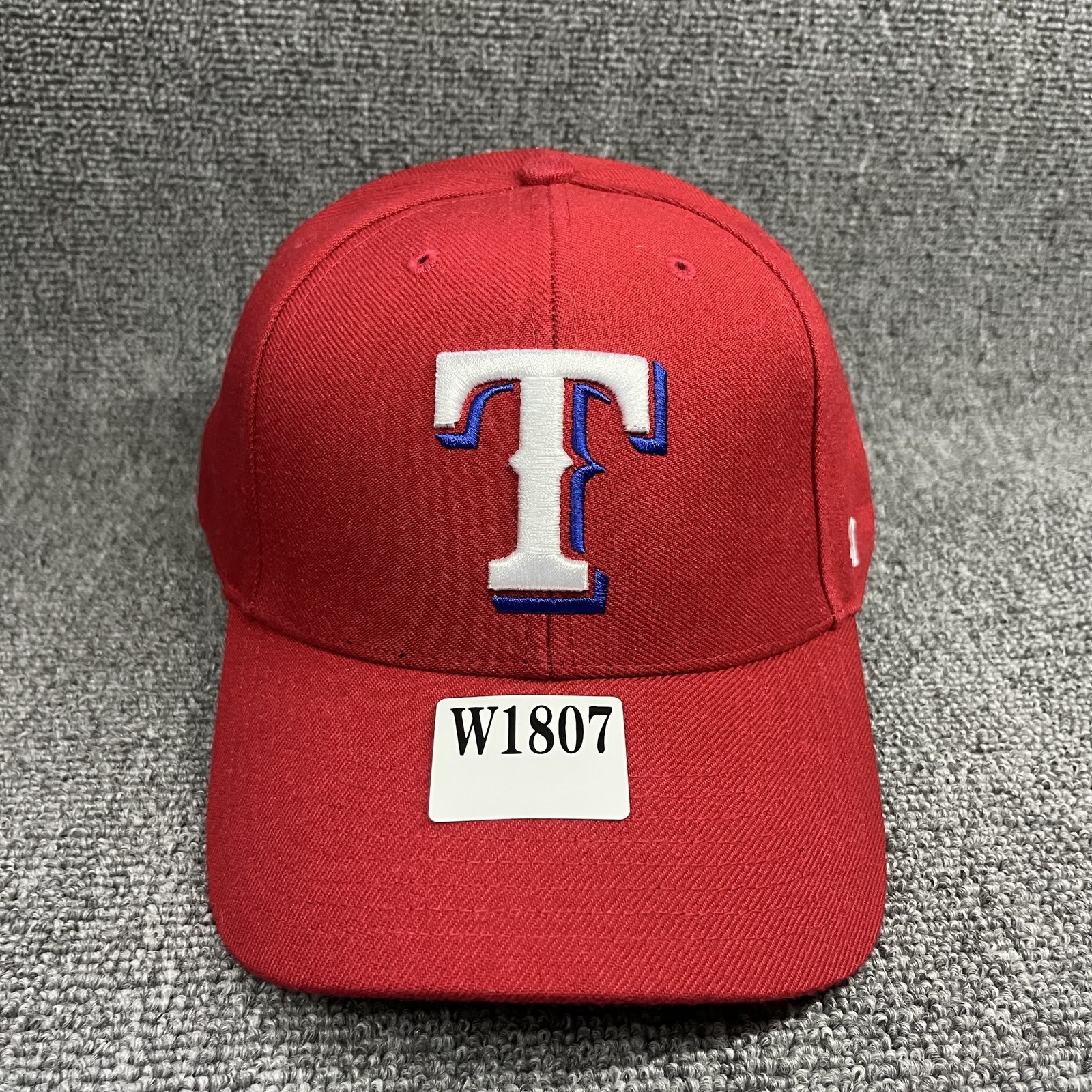 ’47 Brand Texas Rangers Strapback Cap Red Curved Brim Hat W1807