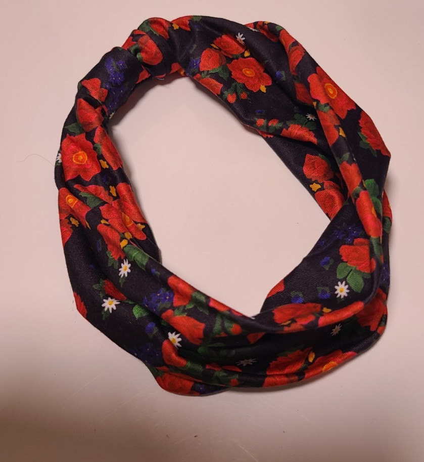 Floral Pattern Boho Headband Bandana Yoga Sweatband Hairband Wrap Stretchable