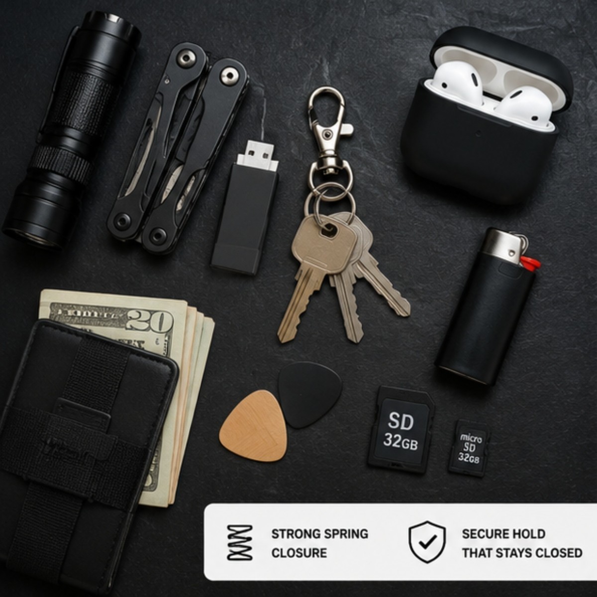 Modular Carry System Utility Pouch Swivel Clip Key Ring Everyday Carry Organizer