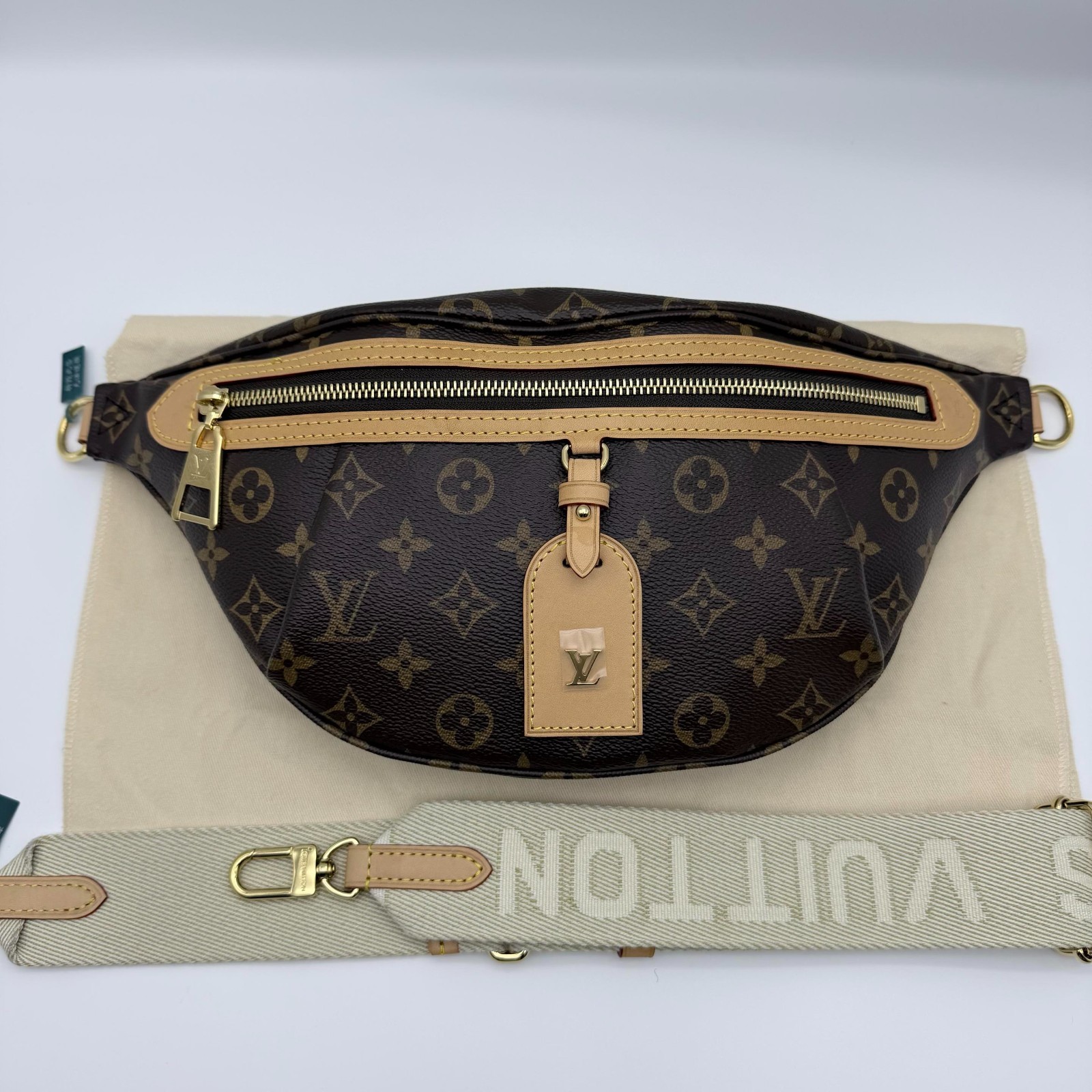 Louis Vuitton High Rise Detachable Strap Coated Canvas Waist Bag Womens M46784