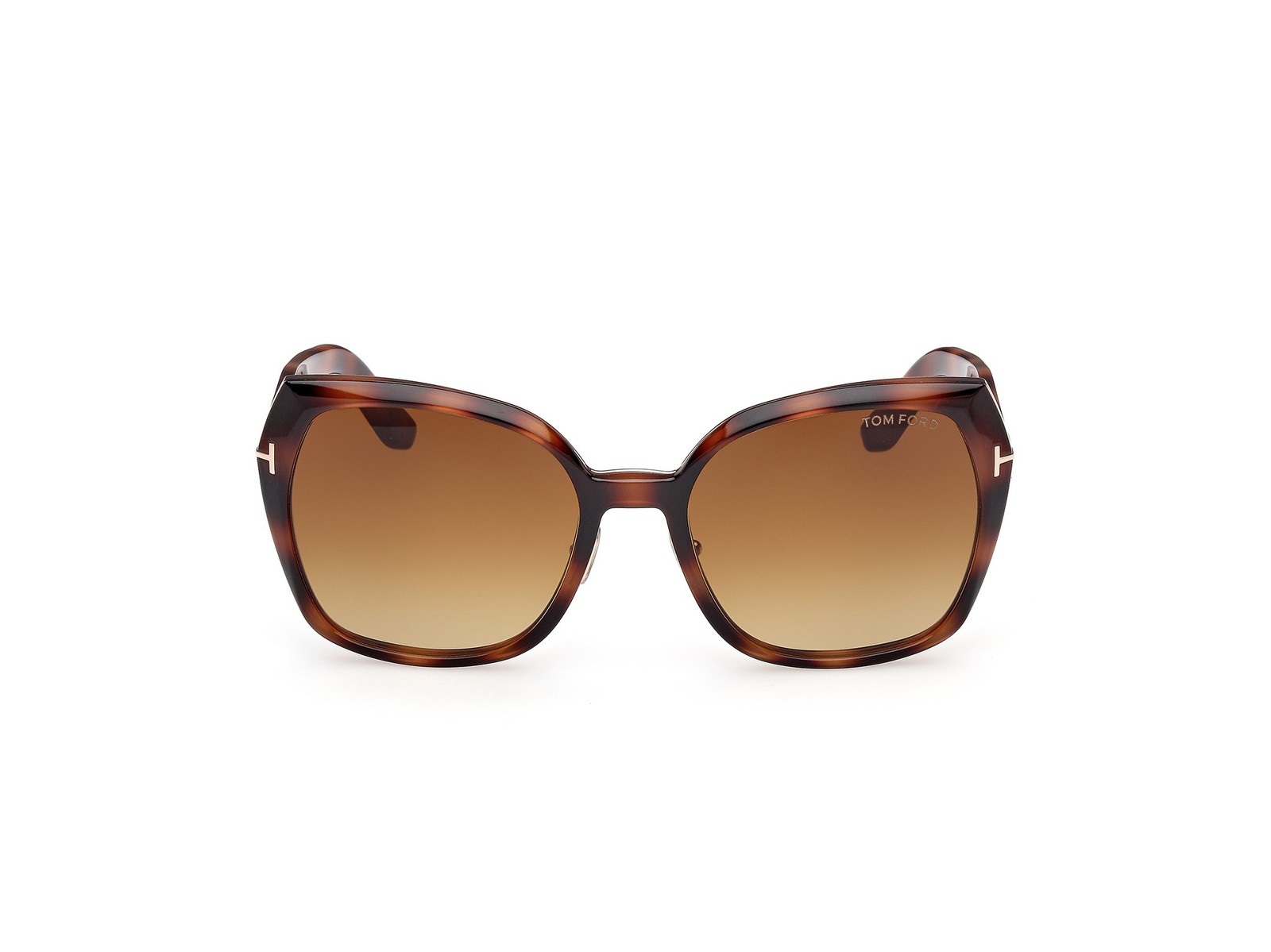 Tom Ford FT1223 53F Plum injected Blonde Havana Grad Brown 58mm Women Sunglasses