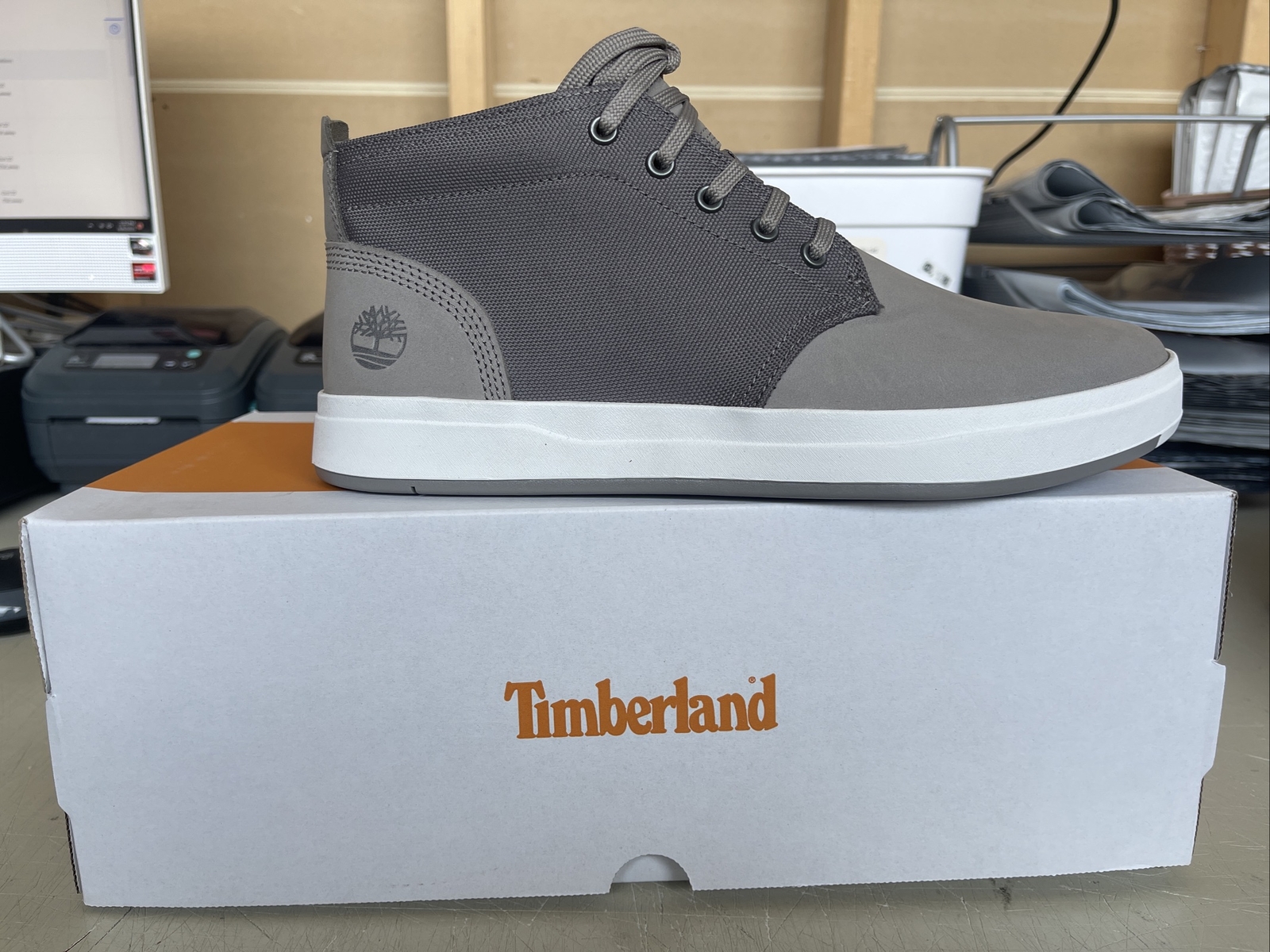 PICK SIZE/COLOR – Timberland Mens Davis Square Leather Fabric Chukka