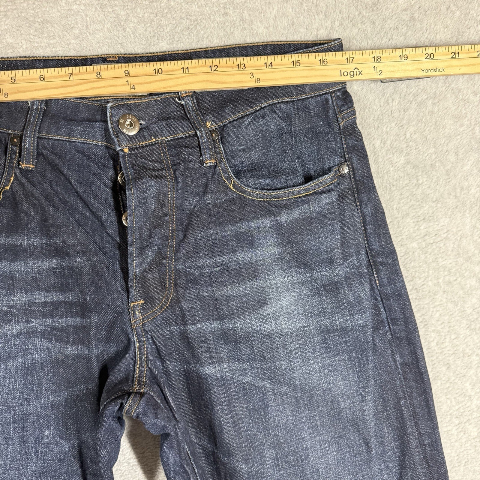 G Star Raw Jeans Men 33×32 Blue 3301 Straight Tapered Cradle Denim Dark Wash