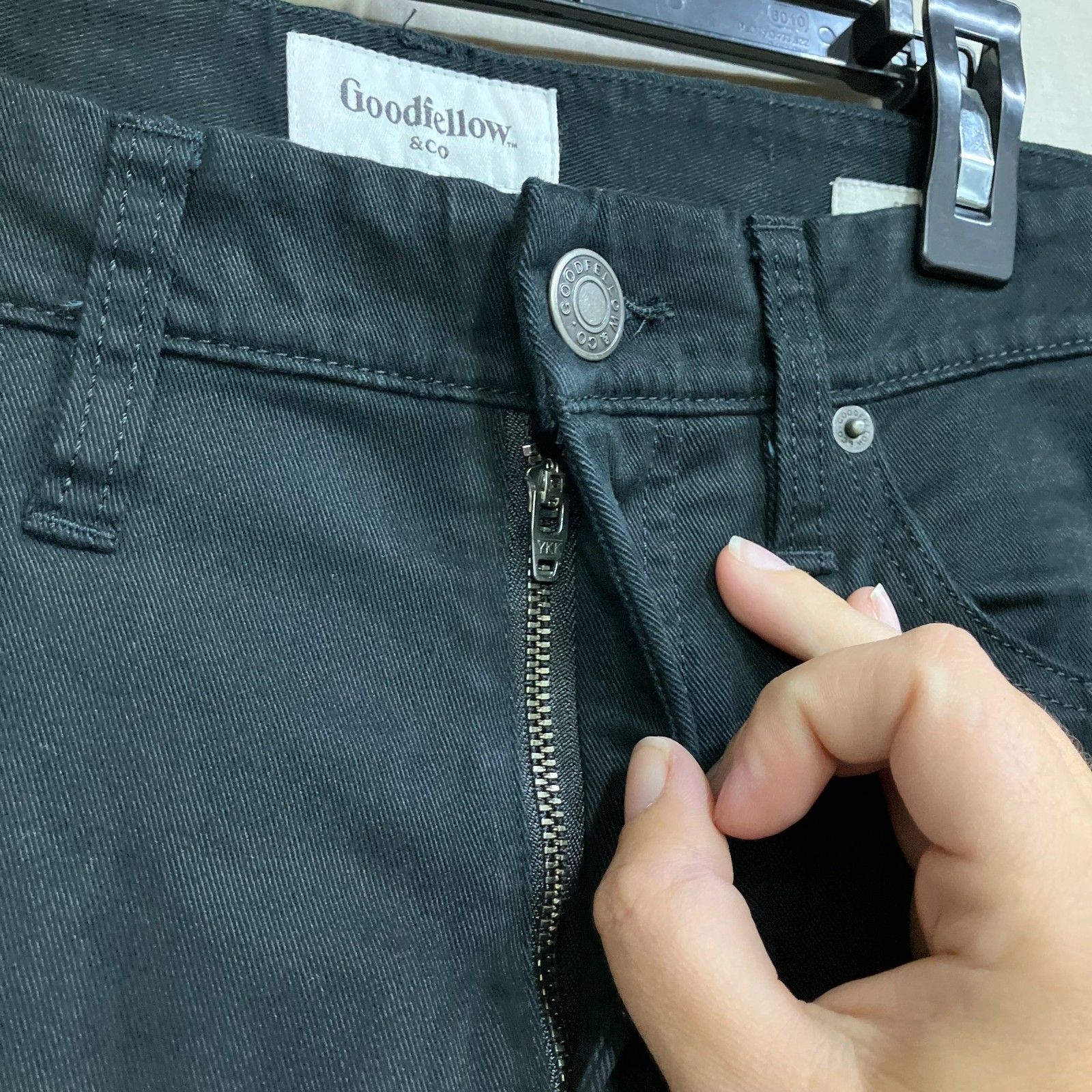 Goodfellow & Co 5-Pocket Pants Men’s Black Fly Button & Zipper Straight Fit