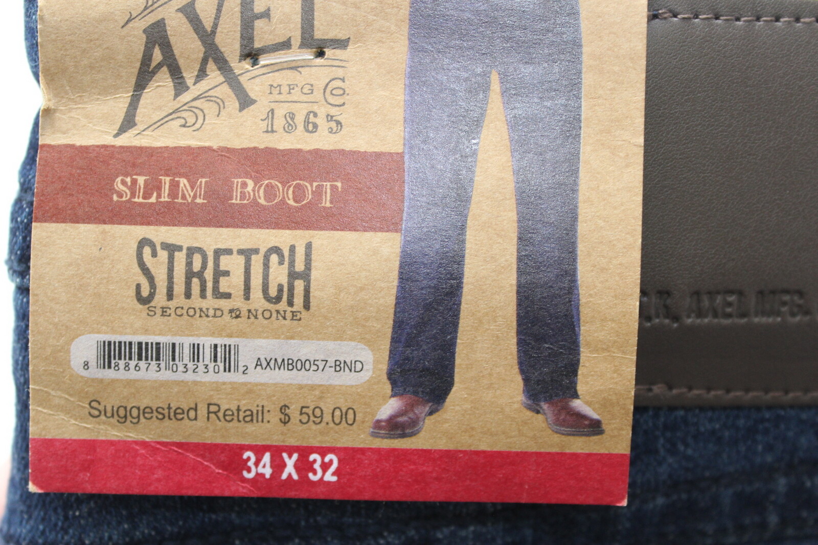 T K Axel Men’s Slim Bootcut Stretch Jeans Dark Wash 34 X 32 34X32 Blue New Boot