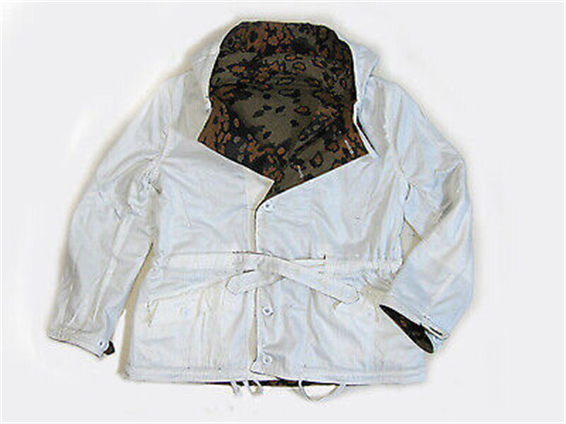 WWII German Autumn Oak Leaf Camo Parka, Double Sided Reversible Winter Military