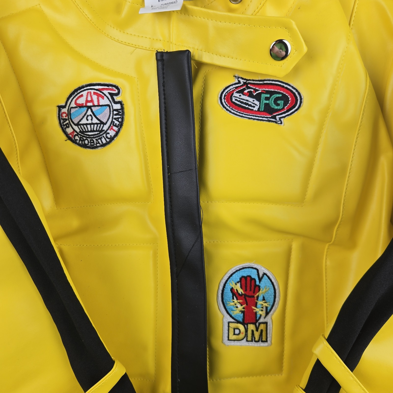 Kill Bill Vol I &II Miramax Uma Costume Jacket Faux Leather Yellow Large Cosplay