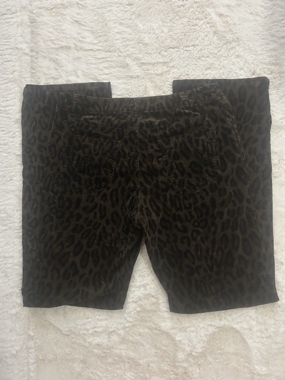 Tribal Stretch Extensible Leopard Print Straight Leg High Rise Jeans Size 8