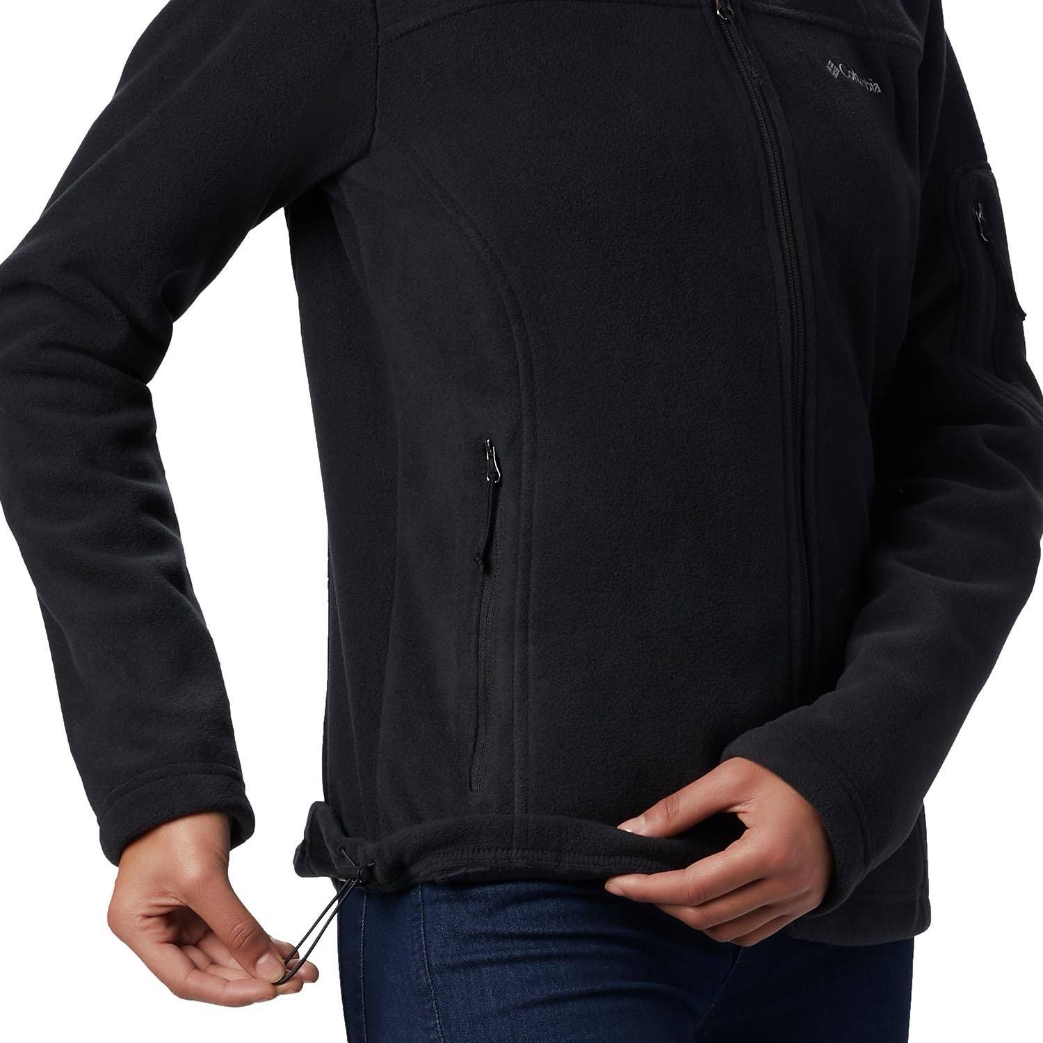 Columbia Women’s 2X Fast Trek II Fleece Jacket Full Zip Black Outdoor High Neck