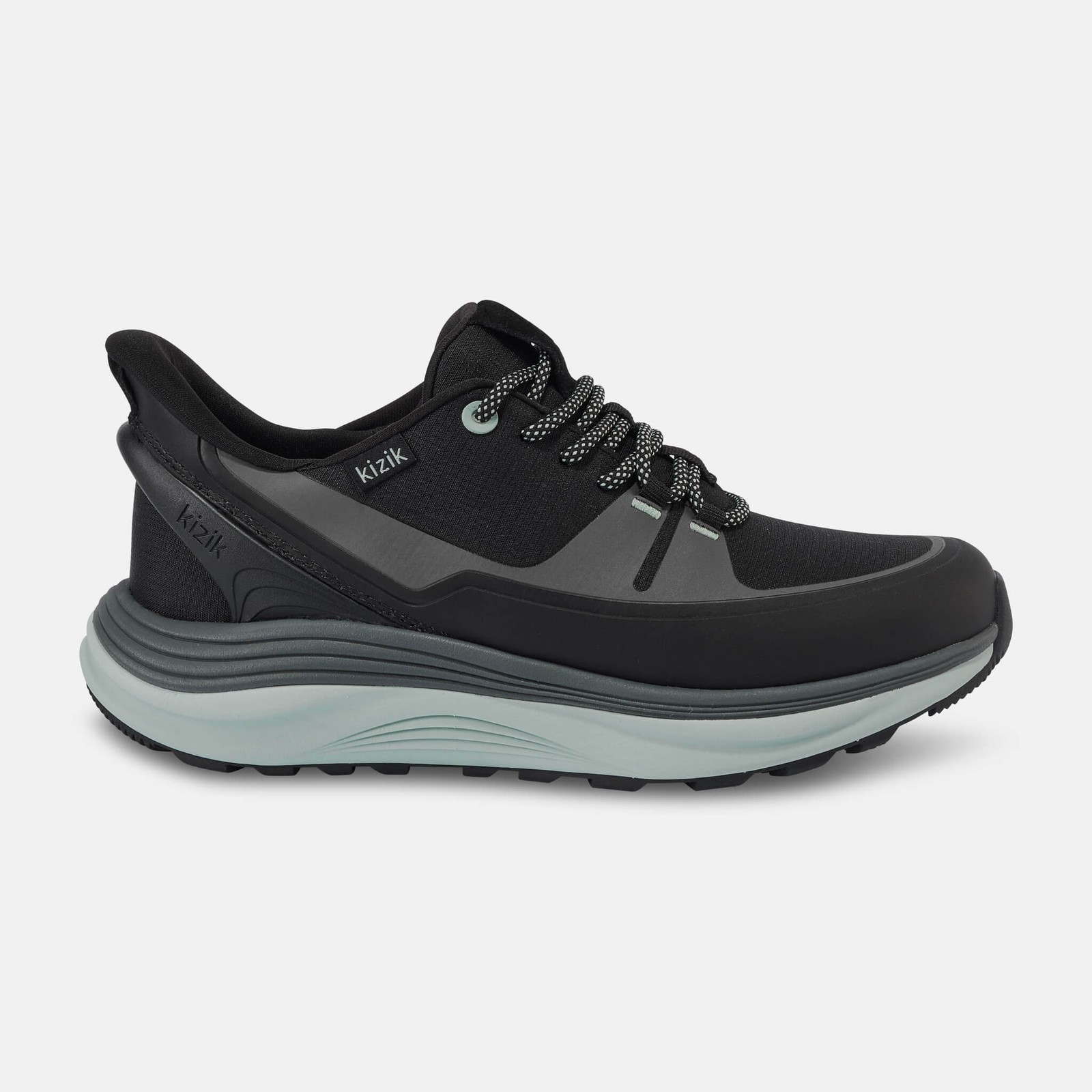 Kizik Women’s London AT – Black/Surf Spray — New Hands-Free Slip On Shoes