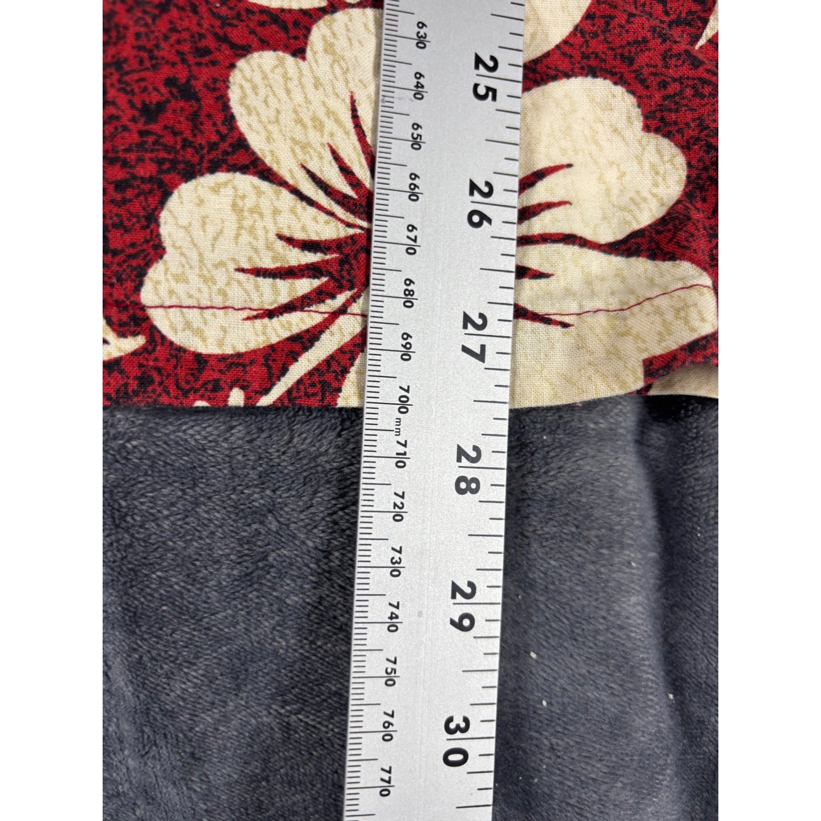 Hawaii Mens Vintage Tropical Hibiscus Pineapple Aloha Shirt Red Cotton Large