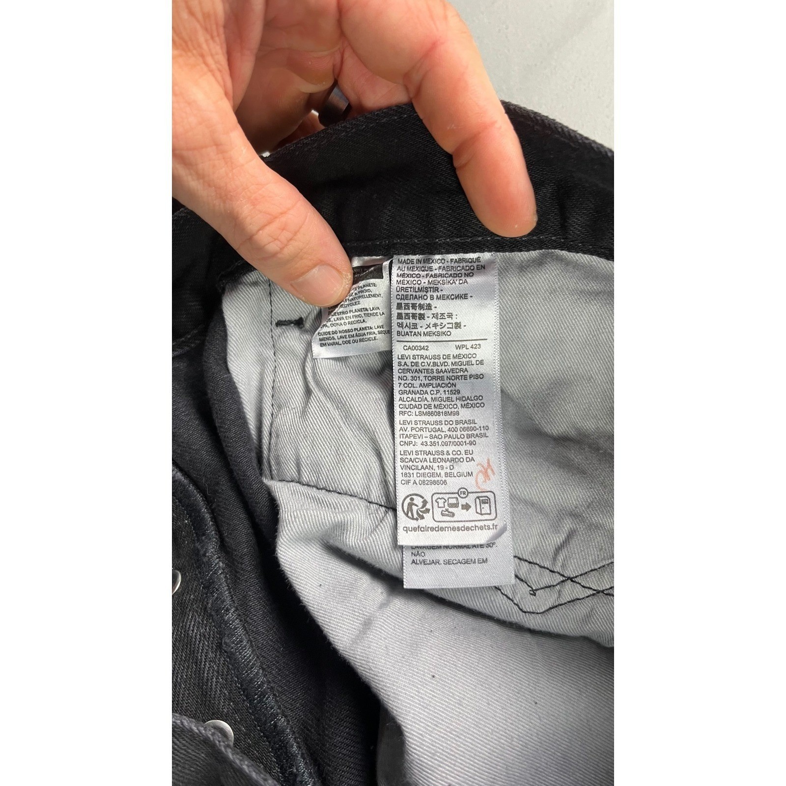 Denim Tears Levi’s 501 DT Mens Black Straight Leg Jeans 36×34 Button Fly New