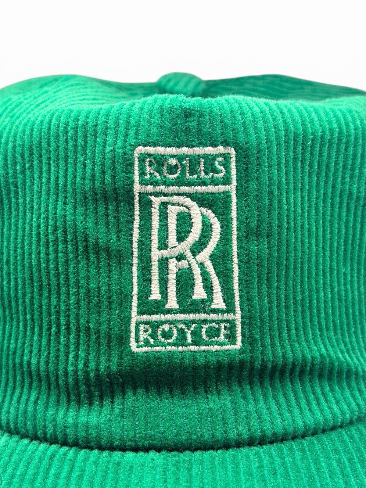 Vintage Rolls Royce Corduroy Snapback Hat Baseball Cap cord cars racing 90s
