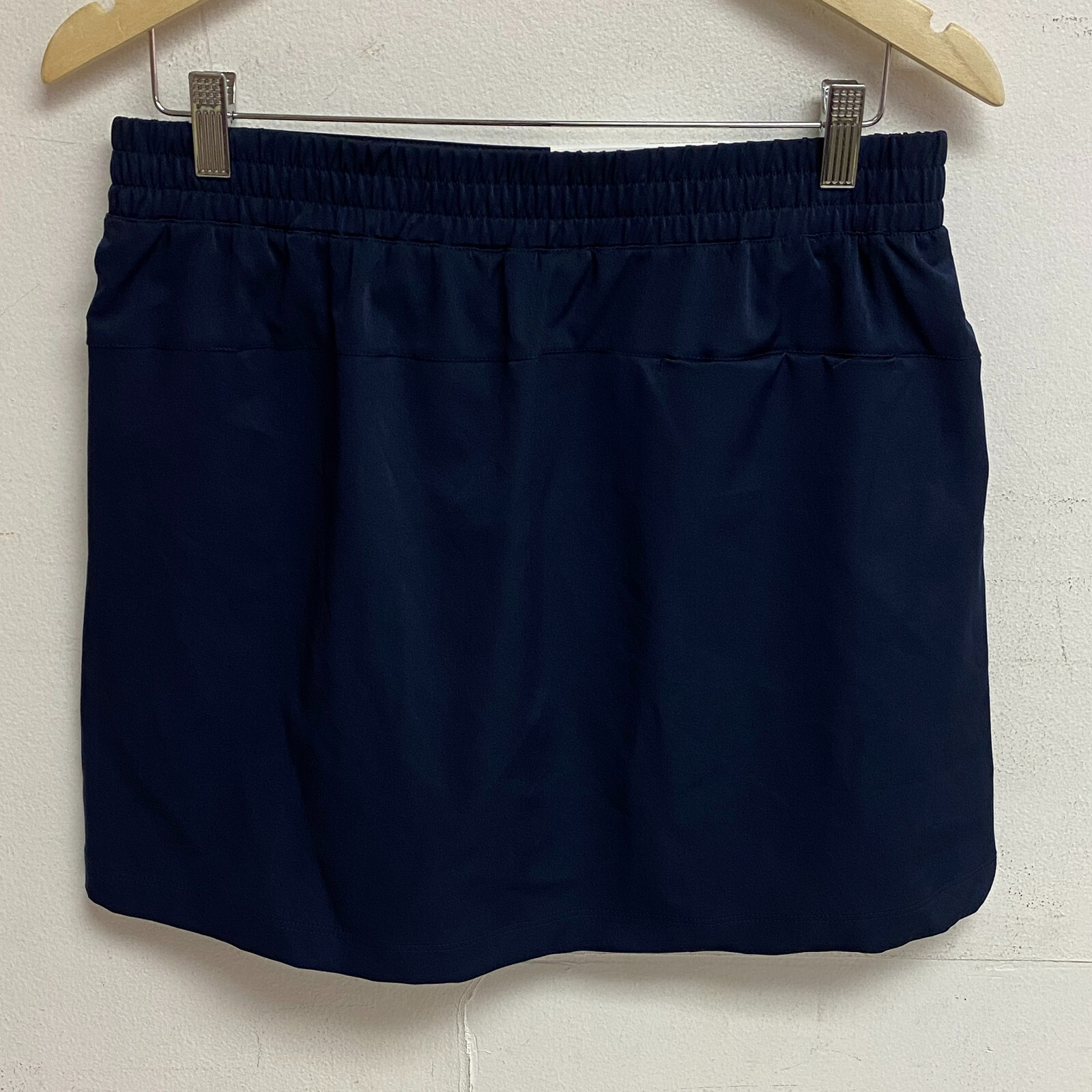 Lady Hagen Womens 16″ Perforated Skort Dark Navy Solid Stylish Trendy WGH17432
