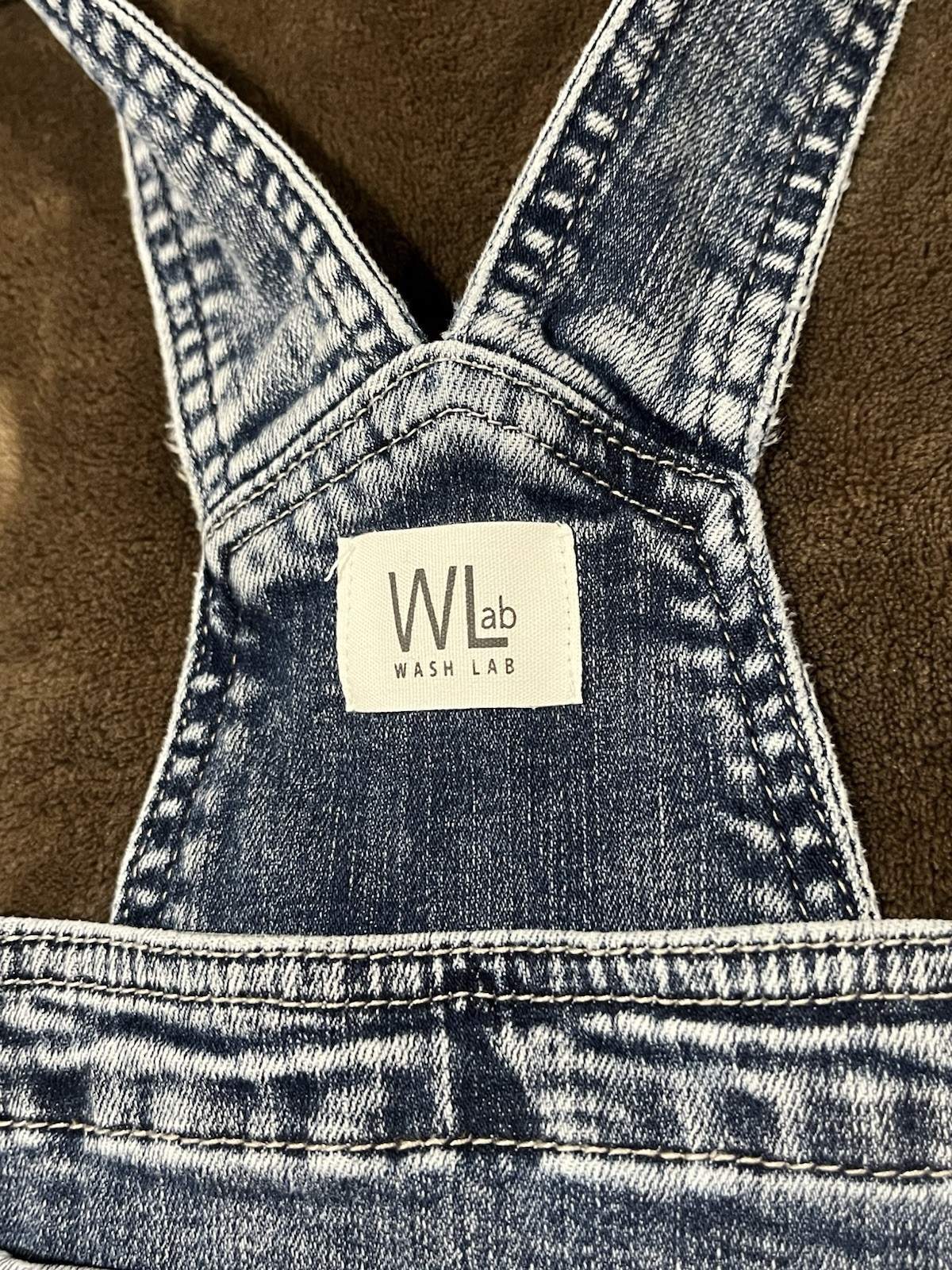 Wash Lab Women’s Pieced Mixed Denim Jumper – Blue Denim – Size Large – NWT