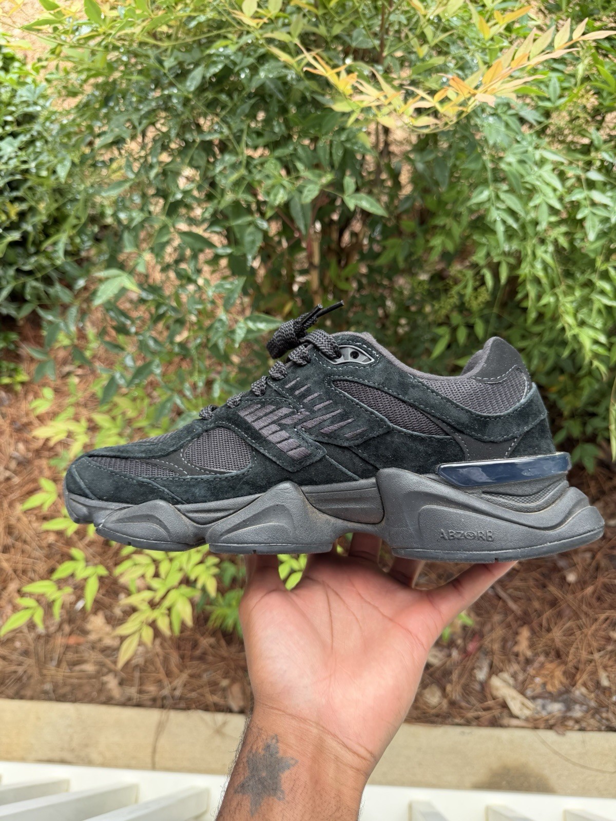 Size 9 – New Balance 9060 Triple Black Suede