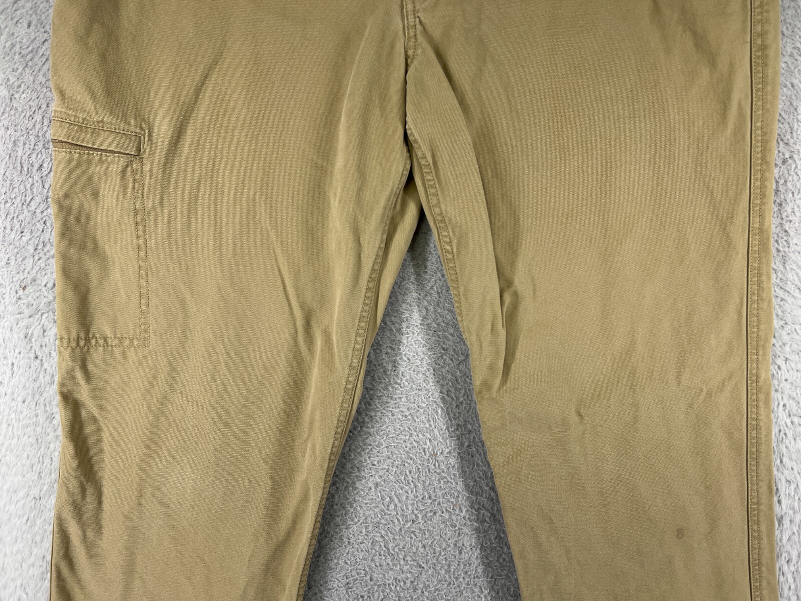 Dockers Pants Mens 38 Beige Cargo Pockets 100% Cotton DUCK Camping Outdoor