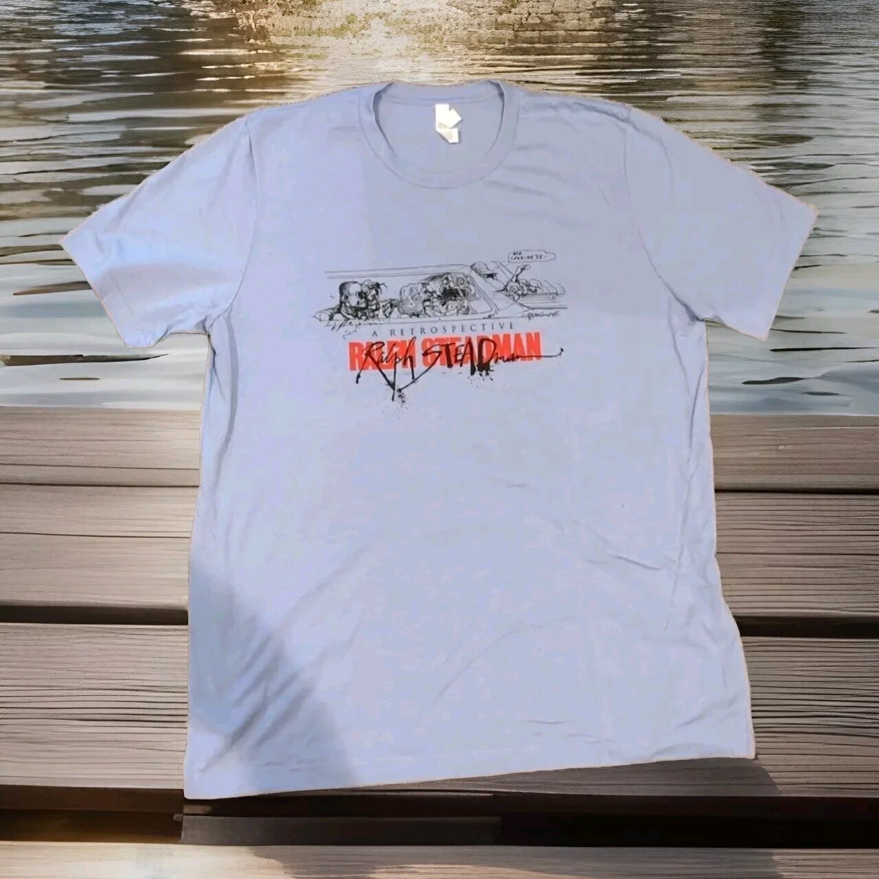 Gonzo Ralph Steadman Shirt Logo Tee Gray Fear And Loathing In Las Vegas XL