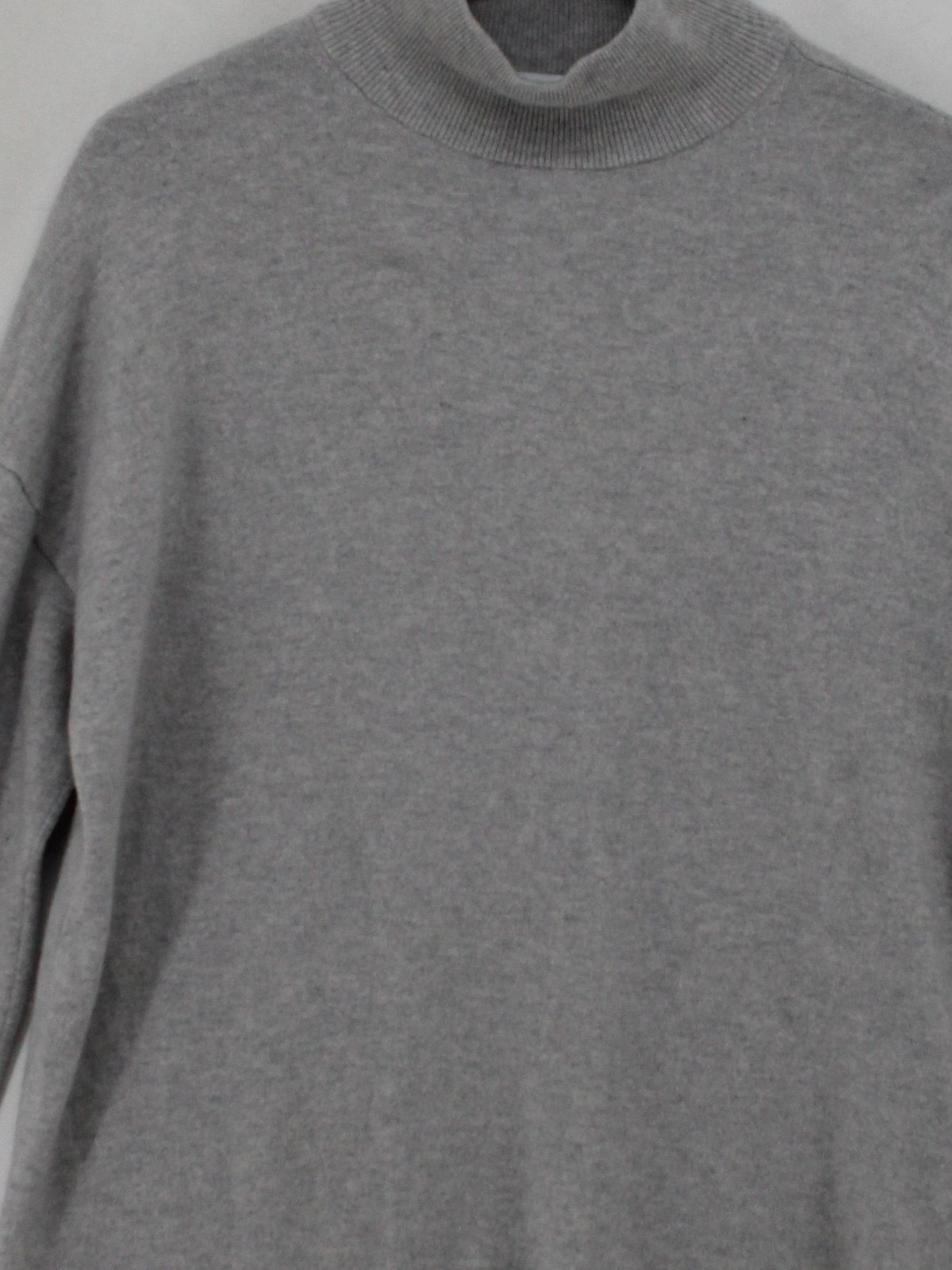 & Other Stories Women’s Jumper L Grey 100% Cashmere Mock Neck Pullover