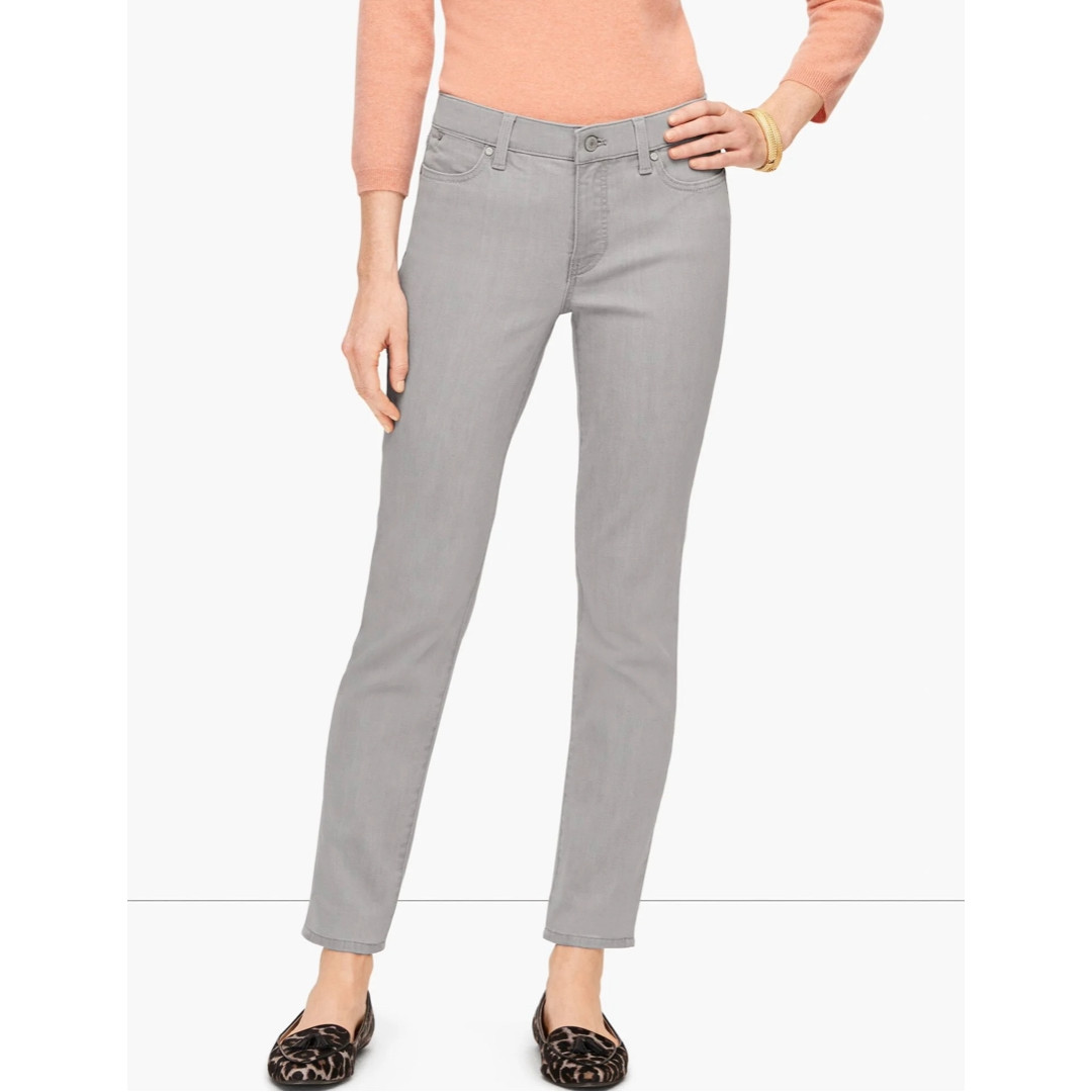 NWOT TALBOTS Womens’ Light Gray Zenith Wash Slim Ankle Jeans Size 16