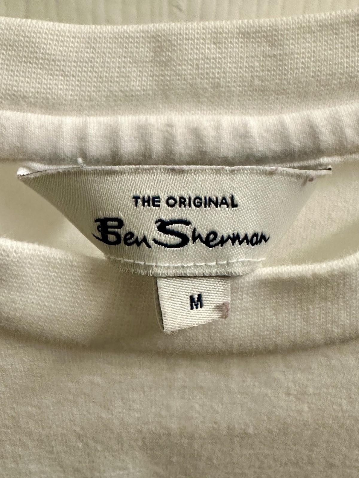 Ben Sherman Mens White Short Sleeve Pullover Shirt Casual Tee Size M