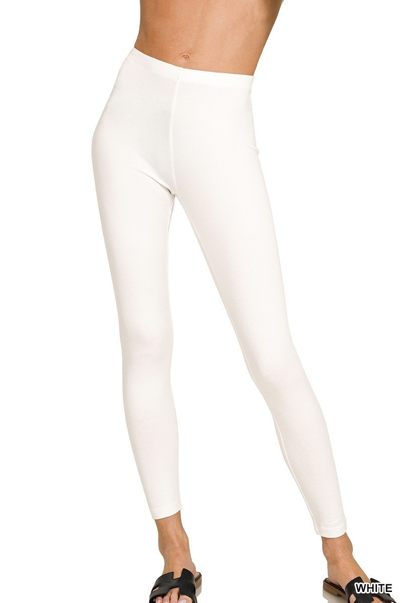 Womens Soft Stretch Cotton High Waisted Leggings Long Workout Yoga Pant Fitness