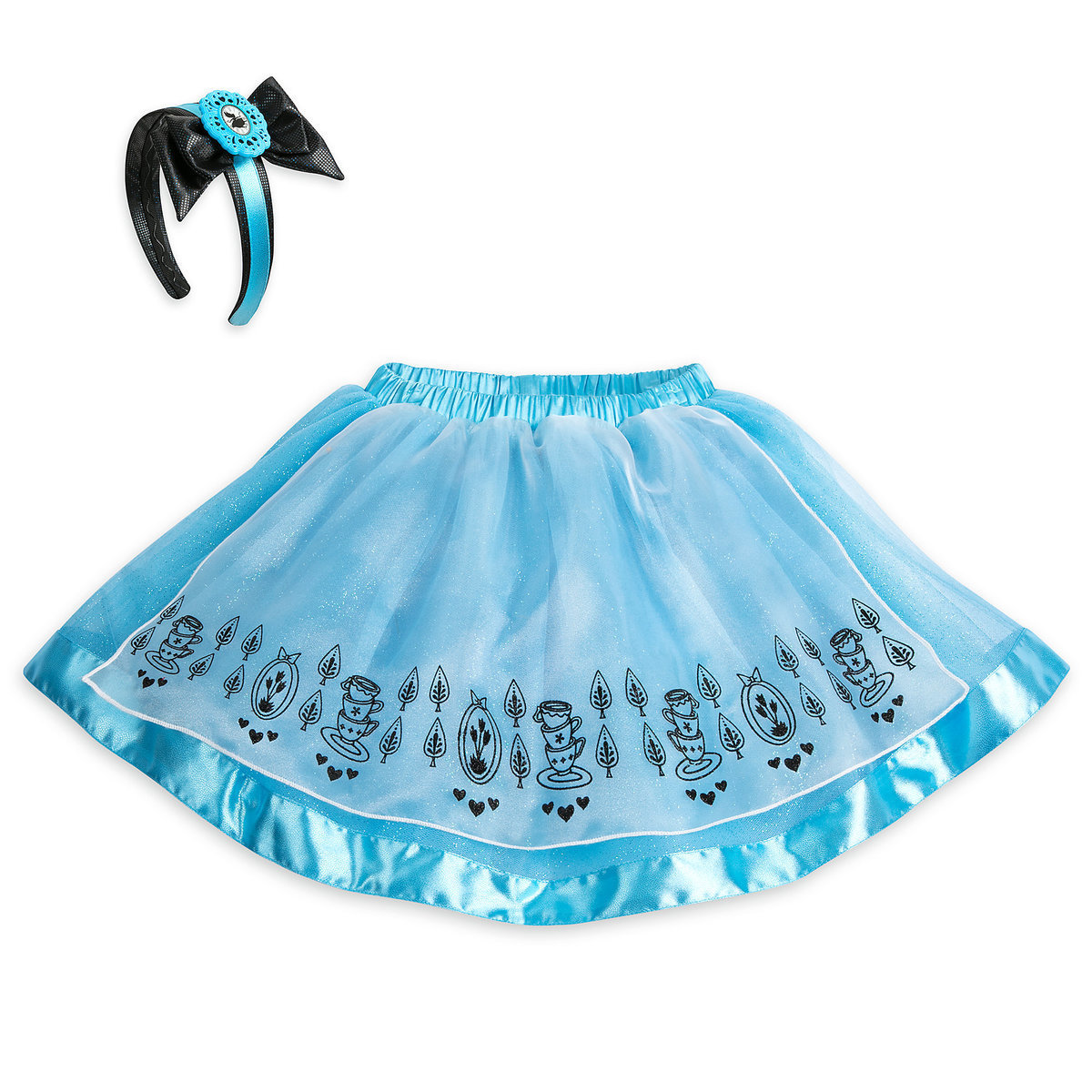Disney Alice in Wonderland Tutu Set w/ Headband Tweens Size 7/8 9/10 11/12 13/14