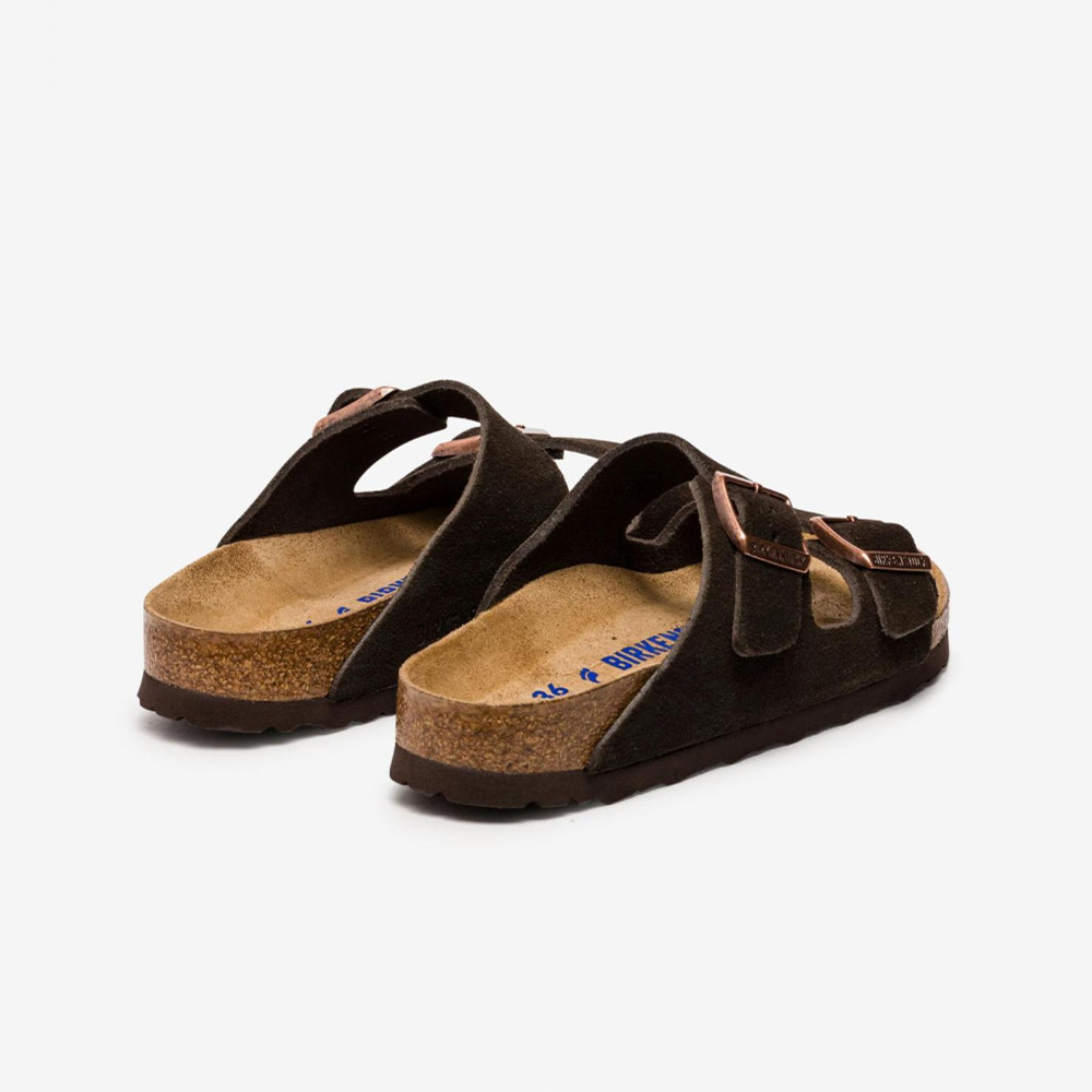Birkenstock Arizona Suede Mocha Soft Footbed Sandals Women’s Shoes Medium/Narrow