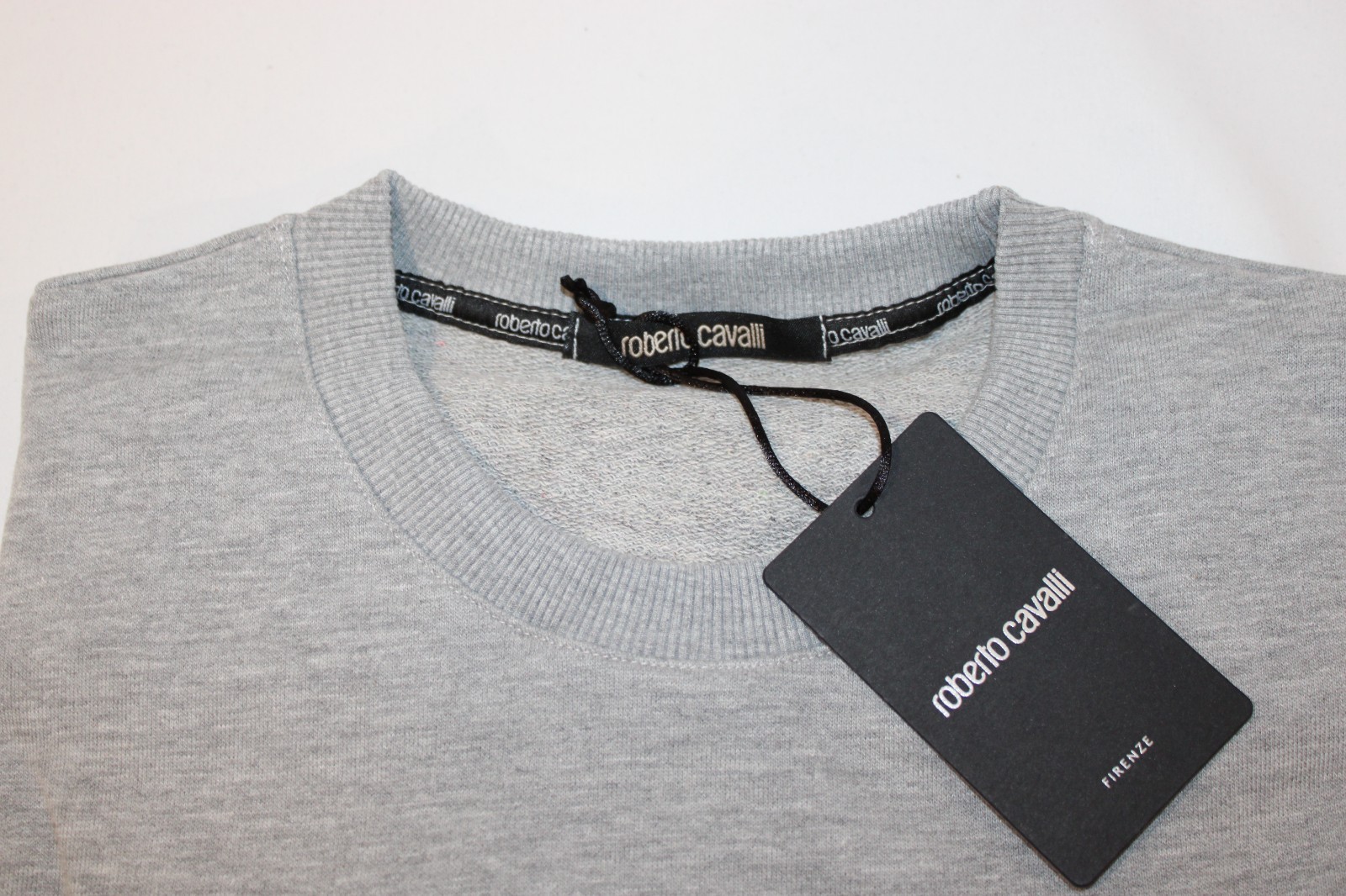Roberto Cavalli Cotton Crew Neck Pullover Sweatshirt Made in Italy Size S,M,L,XL