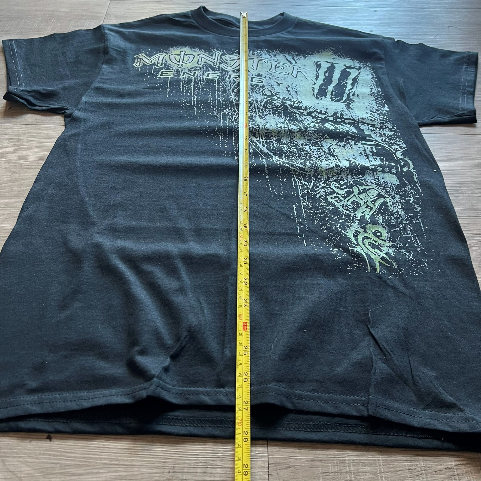 y2k/2000s affliction style monster graphic tee