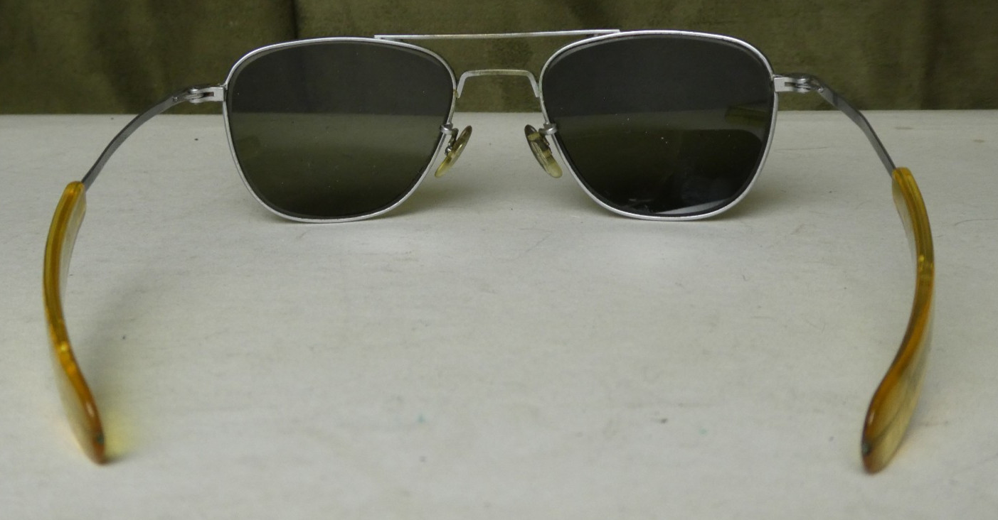 Vintage Randolph Engineering USA Aviator Sunglasses 5 1/2 Silver – FRAMES ONLY