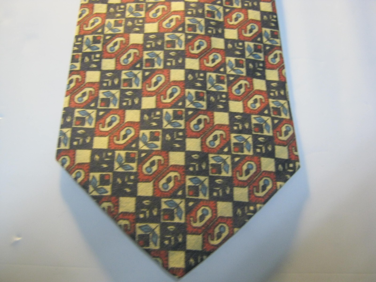 Natural Assets red black blue beige Cotton Tie 56 x 3.75 Necktie 15546