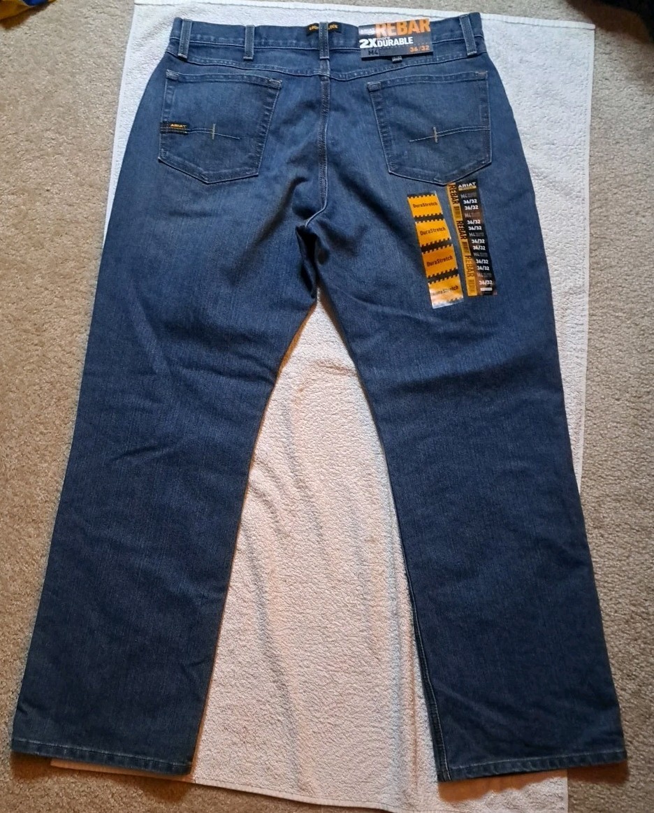Ariat Work Rebar M4 Relaxed Bootcut Jeans Mens Size W36 L32 BRAND NEW
