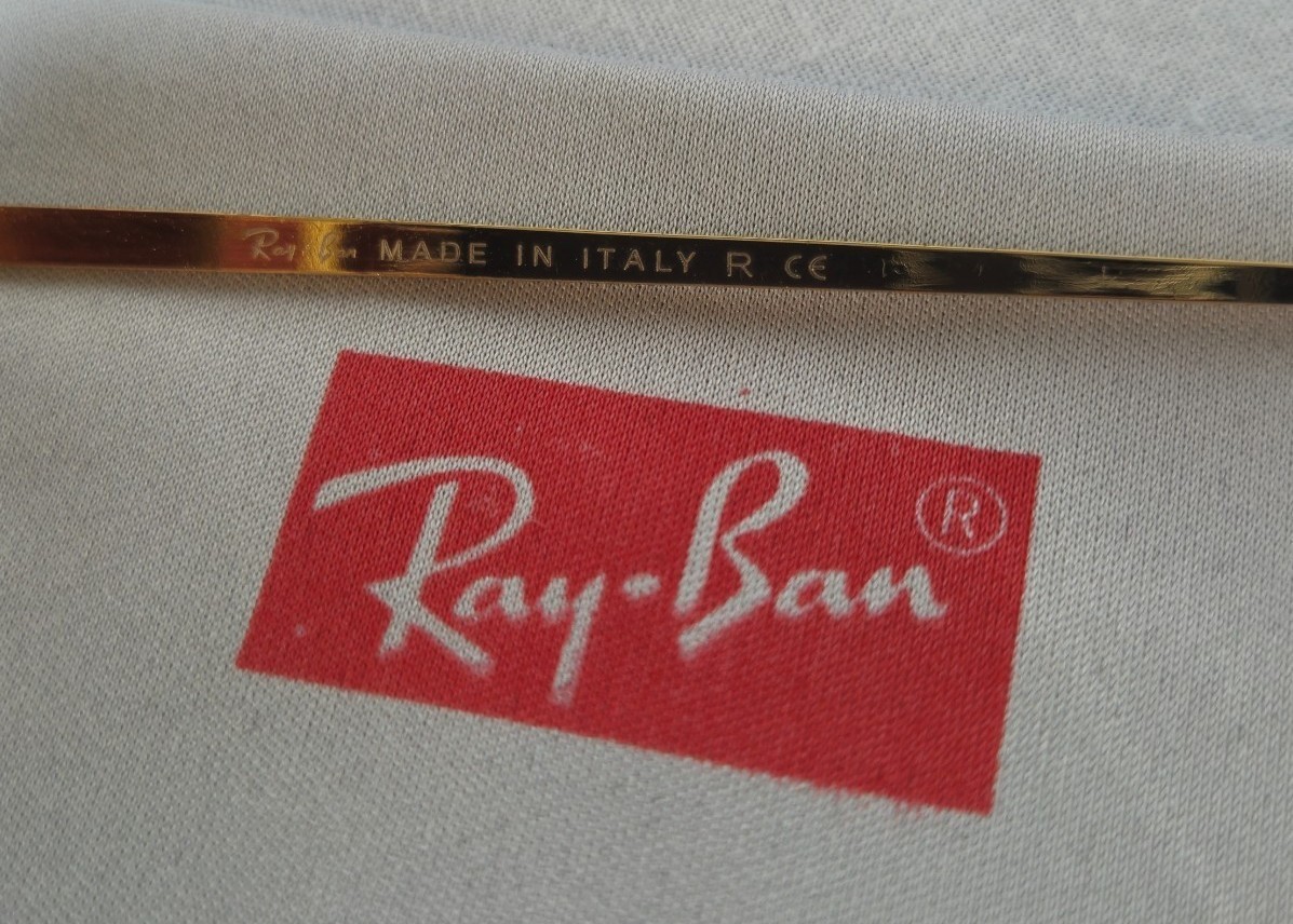 NEW Ray-Ban RB1971 9147/51 SQUARE CLASSIC Polished Gold Grad Brown Sunglasses 54