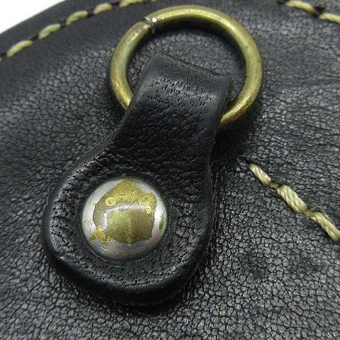 io comme io Leather Wallet Black 11cm x 18cm (4.3″ x 7.1″) Used B Grade