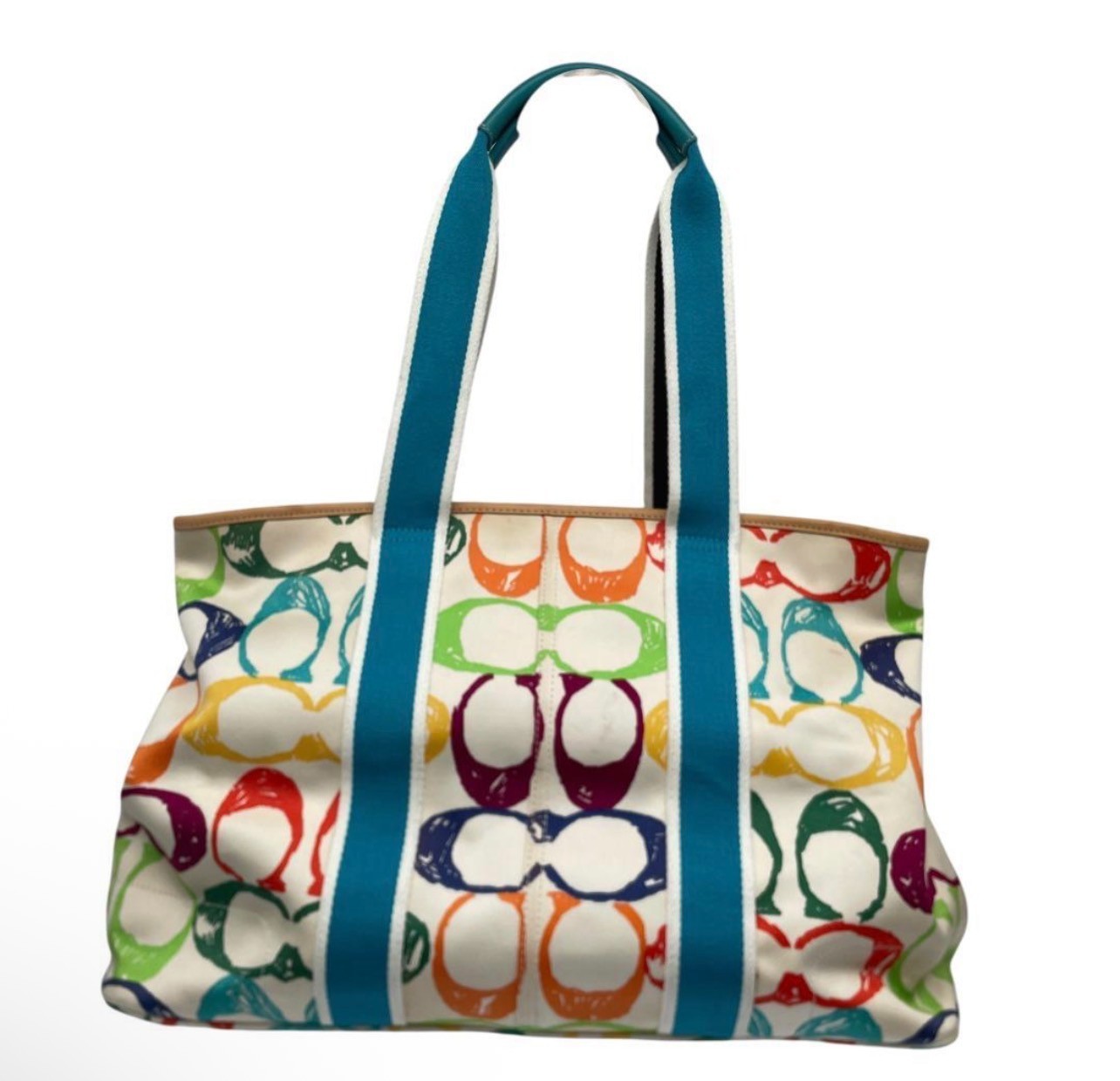COACH Poppy Signature Tote Bag Multi