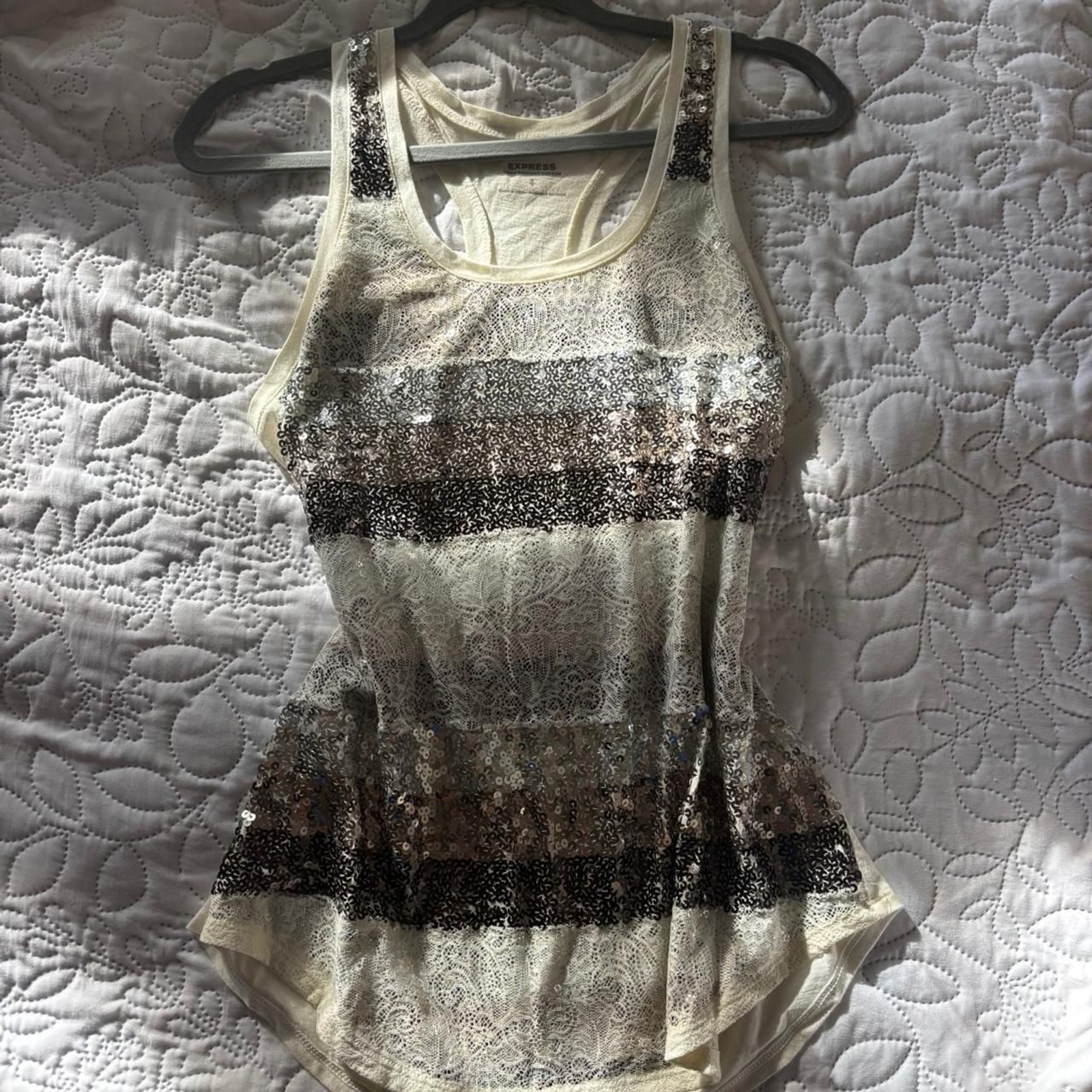 Express Women’s Sequin y2k tank