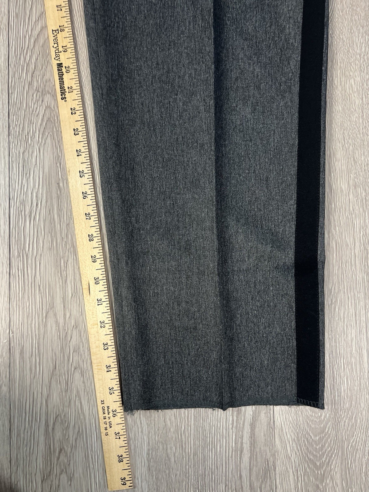 New Blauer Lonestar 8651 Serge Trouser Size 46 Reg Gray Heath Black Stripe New