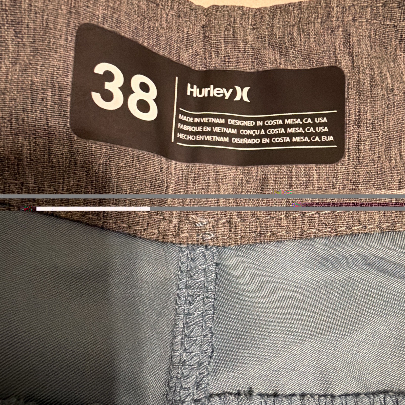 NEW 😎🔥Hurley Men’s Solid Blue Board Shorts Size 38 MEN’S NWT 🌊