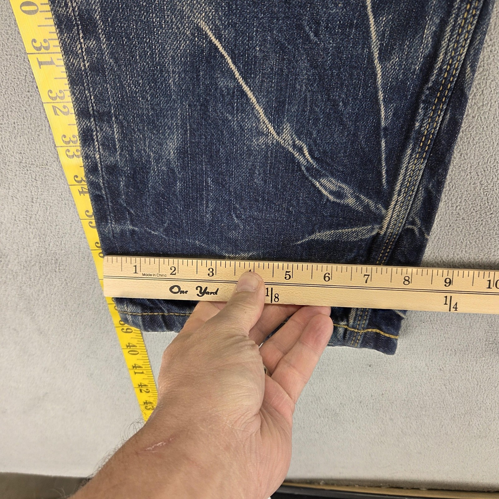 Japanese Selvedge Jeans Honeycomb Whiskers Stacking Fades Low Rise Fits 29×32