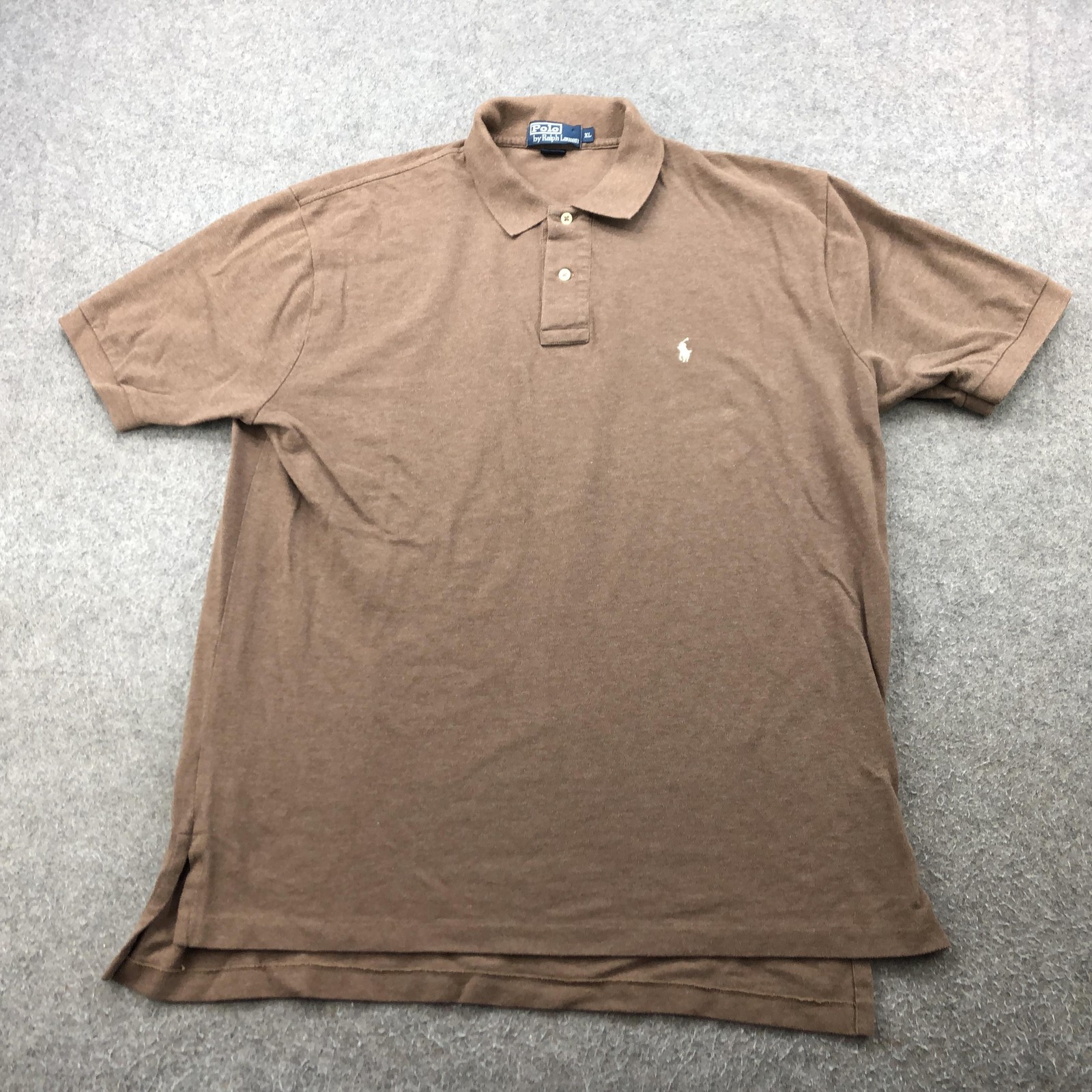 Polo Ralph Lauren Polo Shirt Mens XL Brown Classic Fit Embroidered Pony Casual