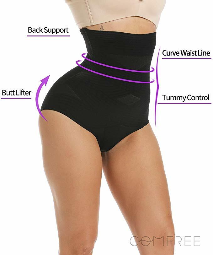Shaperin Slimming High Waist Body Shaper Tummy Tuck instantly Control Panty US
