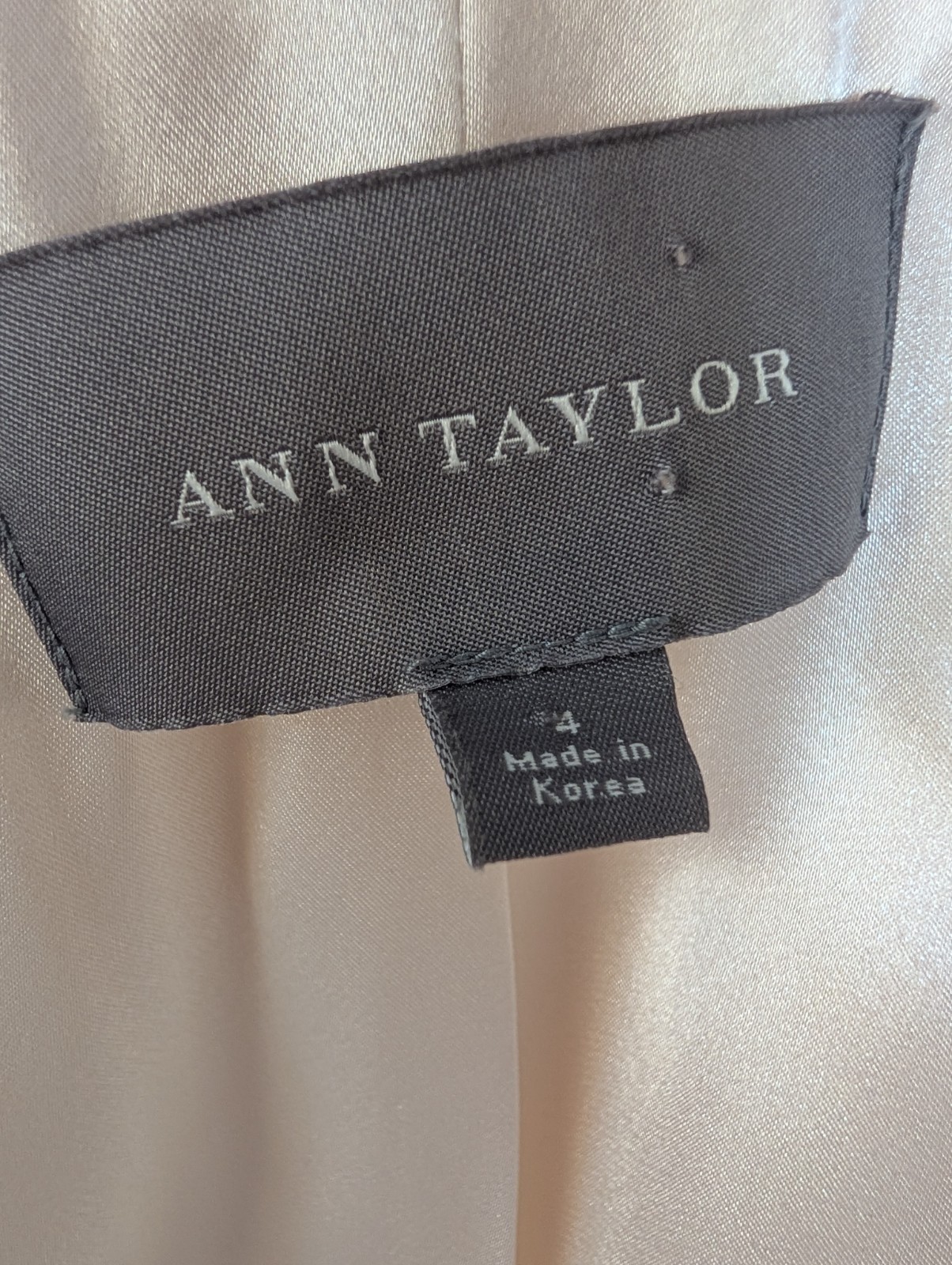 Ann Taylor Blush Dress wool Coat Button Front SzM/4