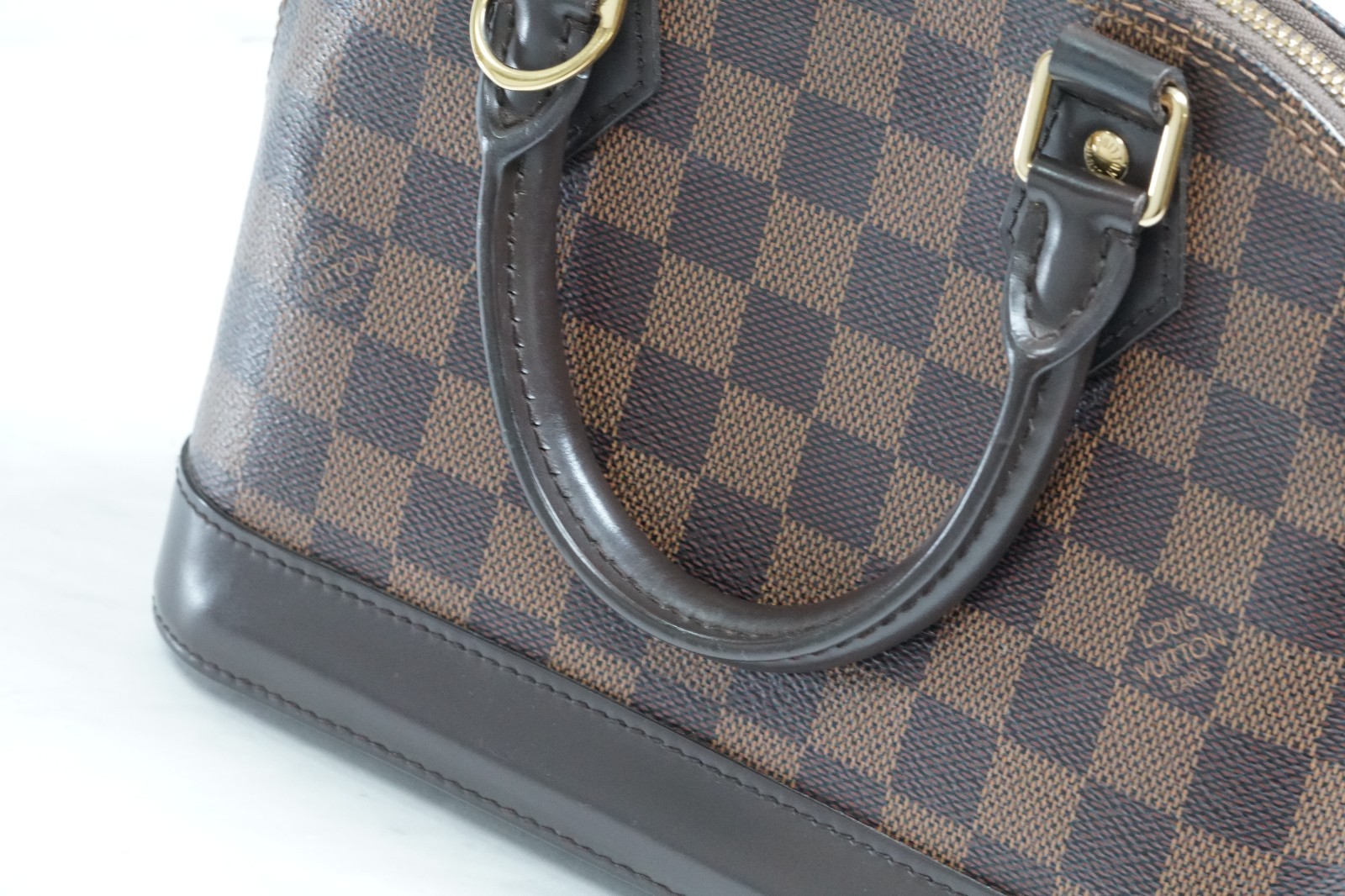 [Excellent] Louis Vuitton Damier Ebene Alma BB 2Way Handbag Shoulder Bag N41221