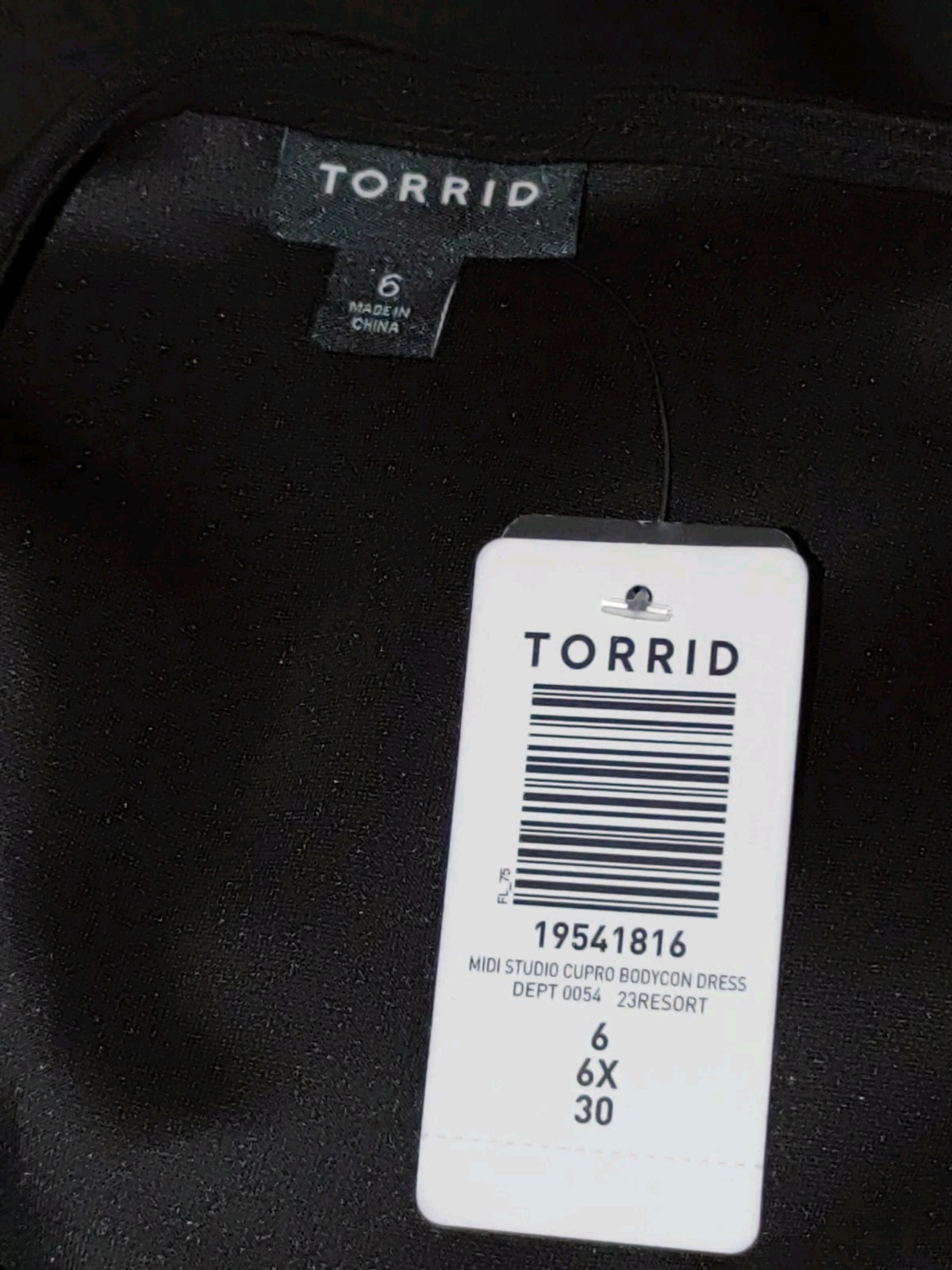 Torrid Soft Black Studio A Line Size 6 30 NWT Minimalist Buisunes Casual Dress