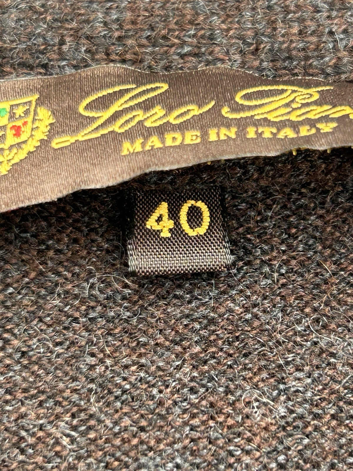 LORO PIANA Italy 100% Cashmere & Suede Goatskin Dark Brown Sweater Vest 40 Small