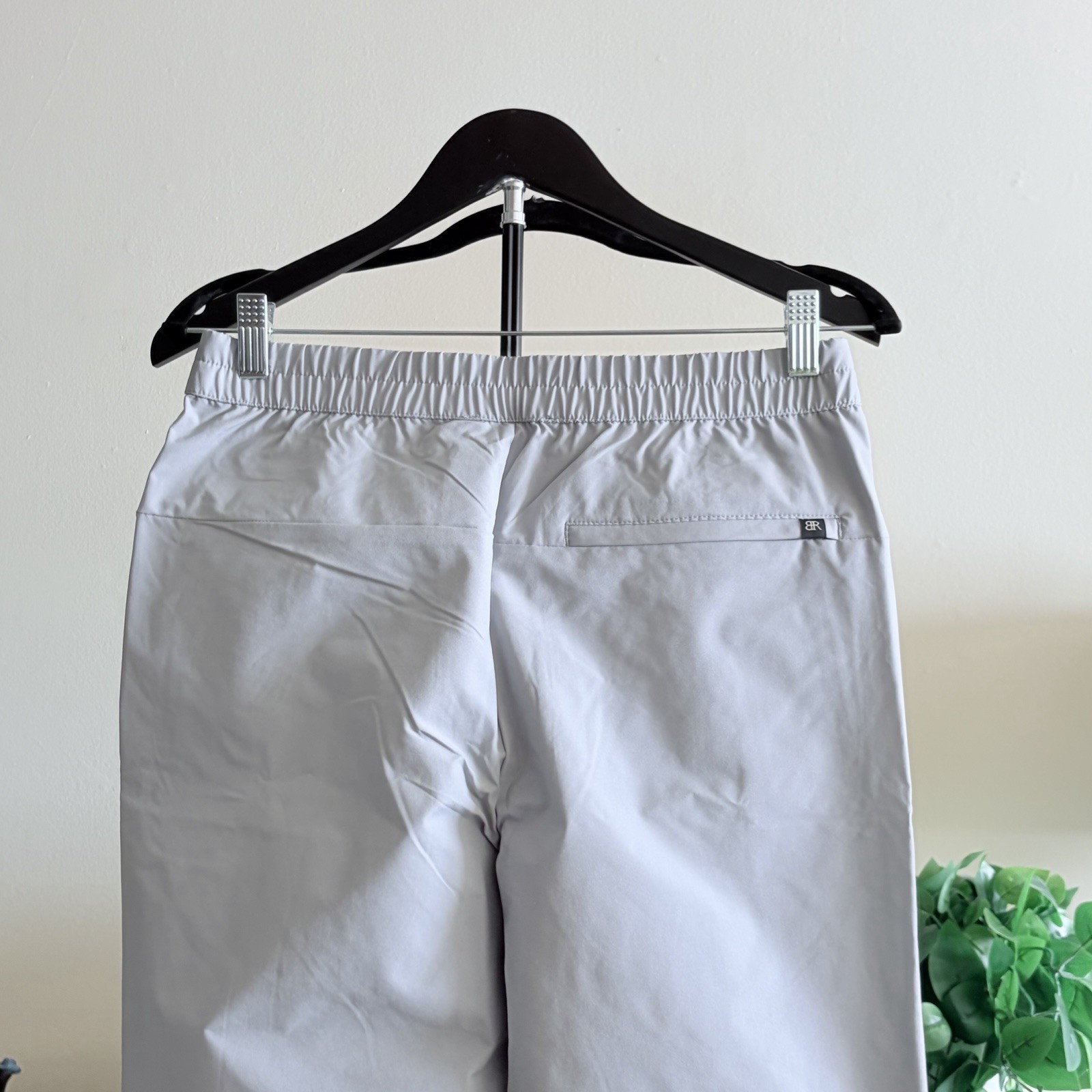 Banana Republic Women Dress Pants 30 Light Gray Tailored Button Closure