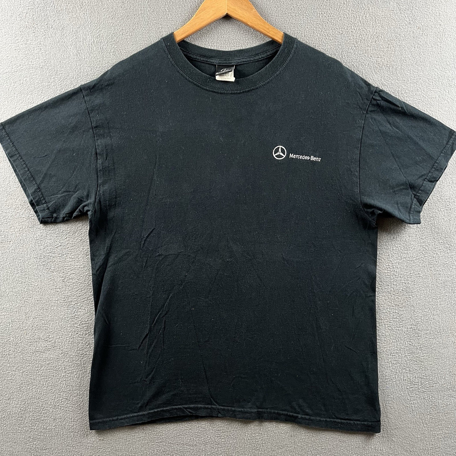Vintage Mercedes Benz Shirt Mens Large Black 90s Luxury Cars Grunge Essential