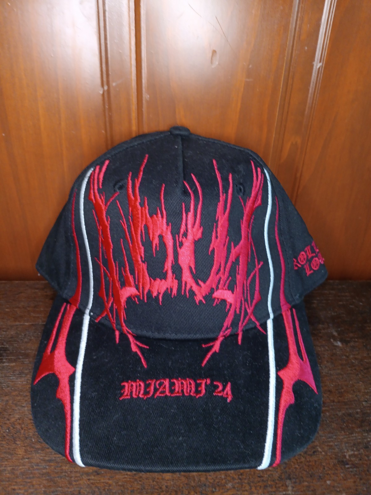 Rolling Loud Miami 2024 Snipes Festival Hat Cap Black Red Snapback Brand New DS