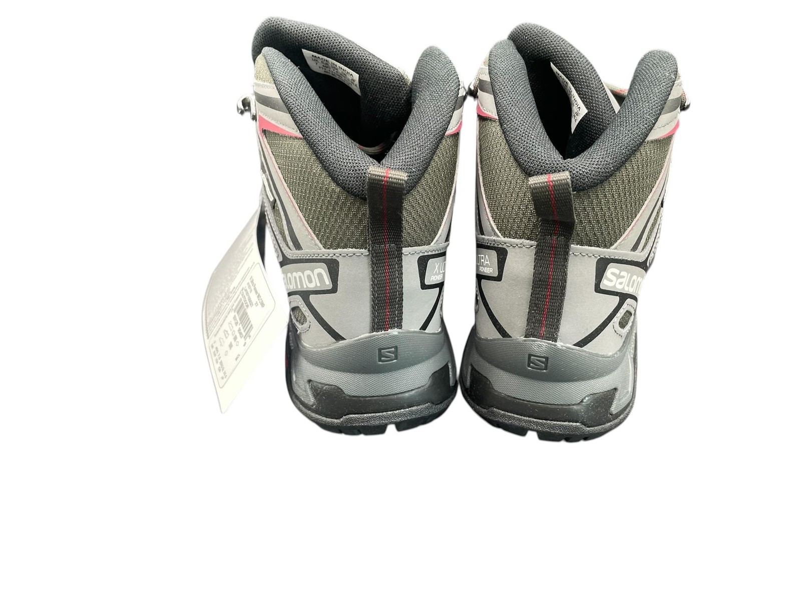 Salomon Men Hiking Boot 416710 X Ultra Pioneer Mid CSW Red Peat Gray Size 7.5 M